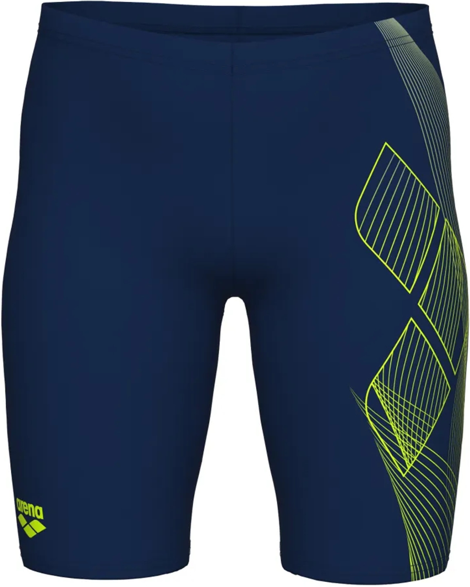 Плавки-шорти для хлопчиків Arena Sea Water Swim Jammer 008995-706 128 сині/жовтіфото