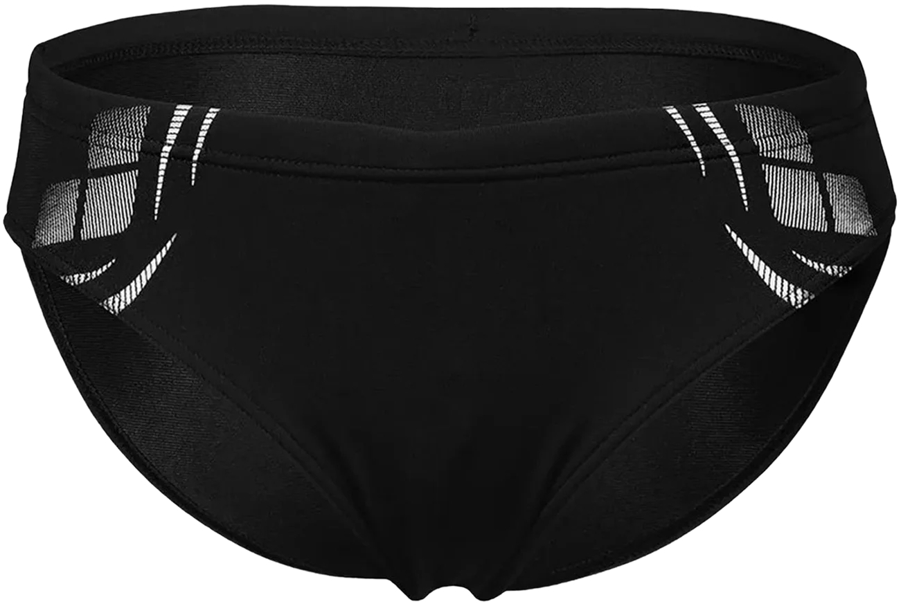 Плавки-слипы для мальчиков Arena Poseidonia Swim Briefs 009009-501 128 черные/белые фото3
