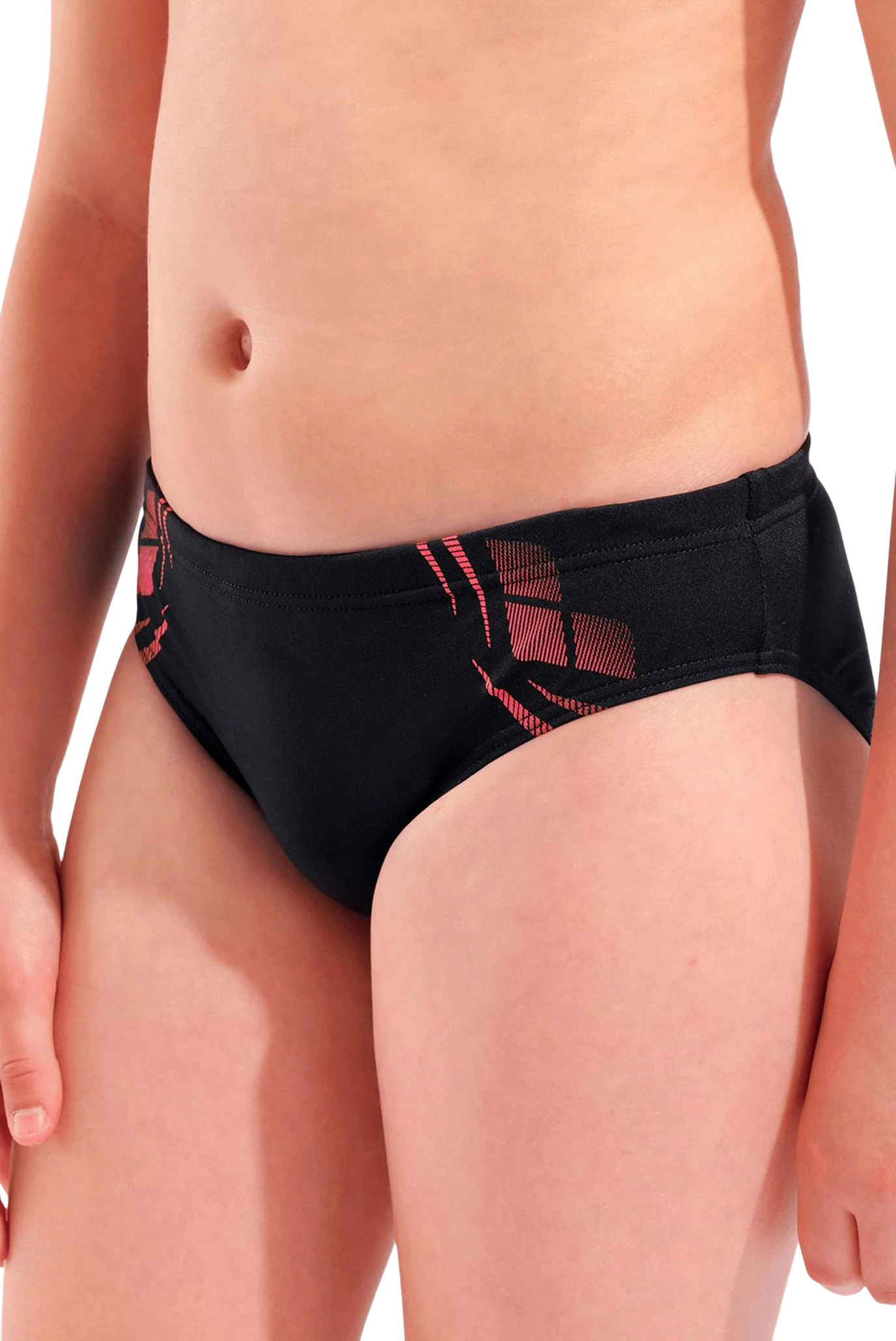 Плавки-слипы для мальчиков Arena Poseidonia Swim Briefs 009009-504 140 черные/коралловые фото4