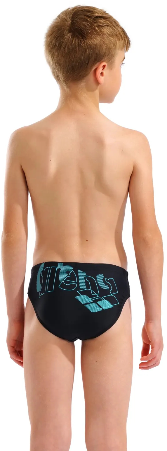 Плавки-слипы для мальчиков Arena Tales Swim Briefs 009086-508 116 черные/бирюзовые фото2