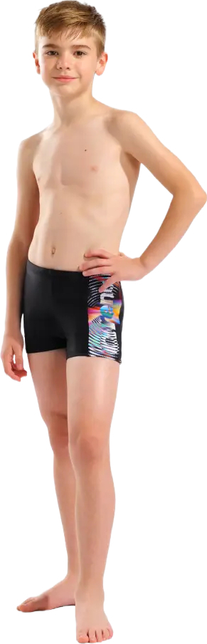 Плавки Arena Lit Logo Swim Short 010692-550 164 черные фото 