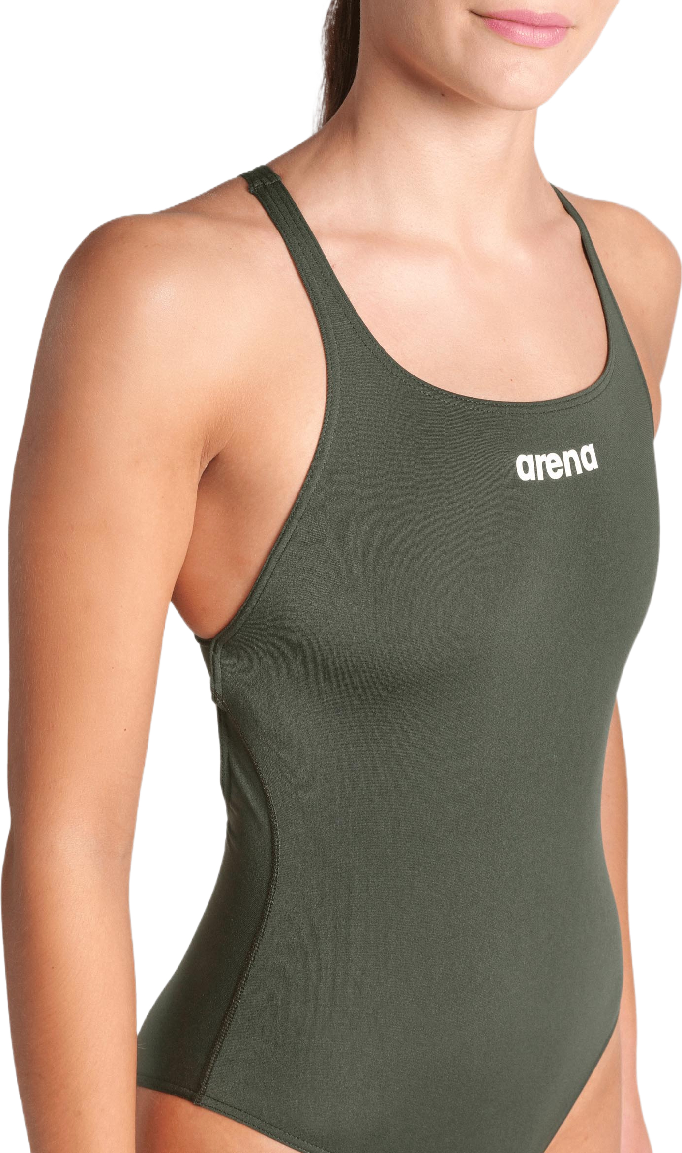 Купальник Arena Team Swimsuit Swim Pro Solid 004760-660 36 оливковый фото4
