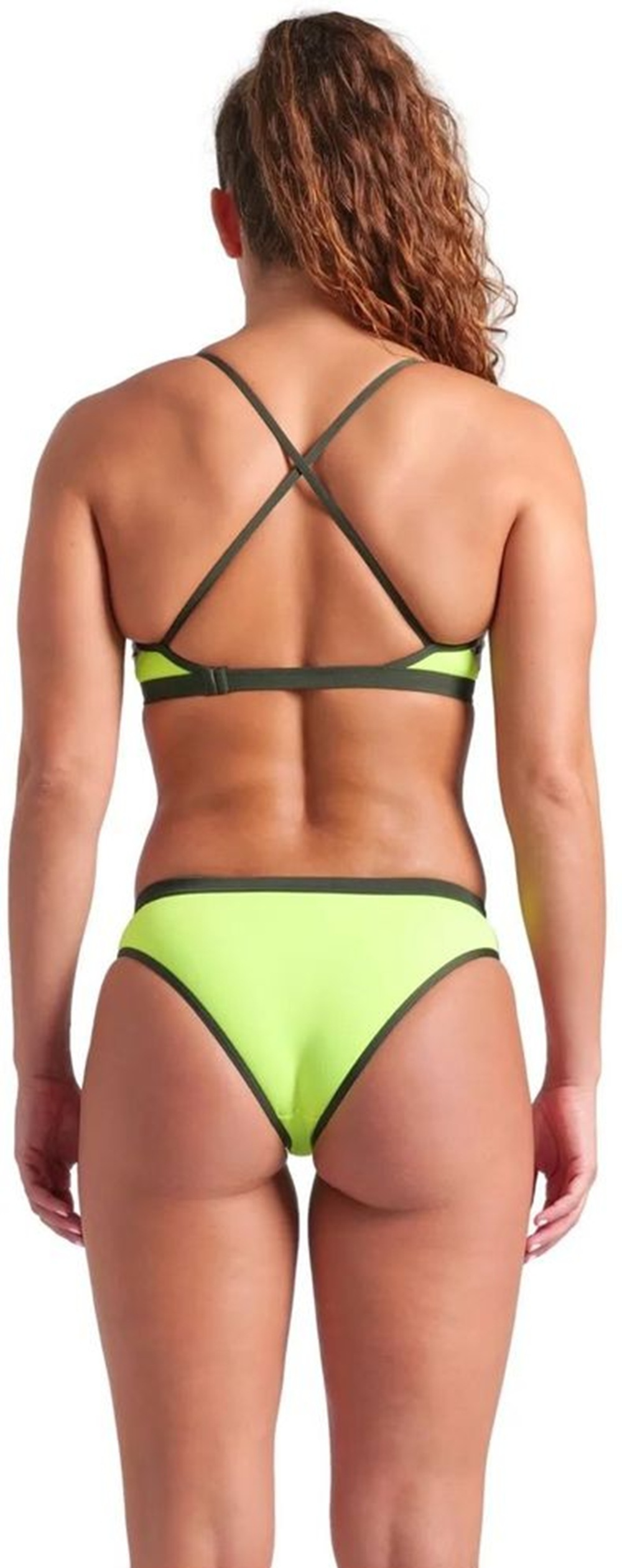 Купальник Arena Icons Bikini Cross Back Solid 005037-660 40 салатовийфото