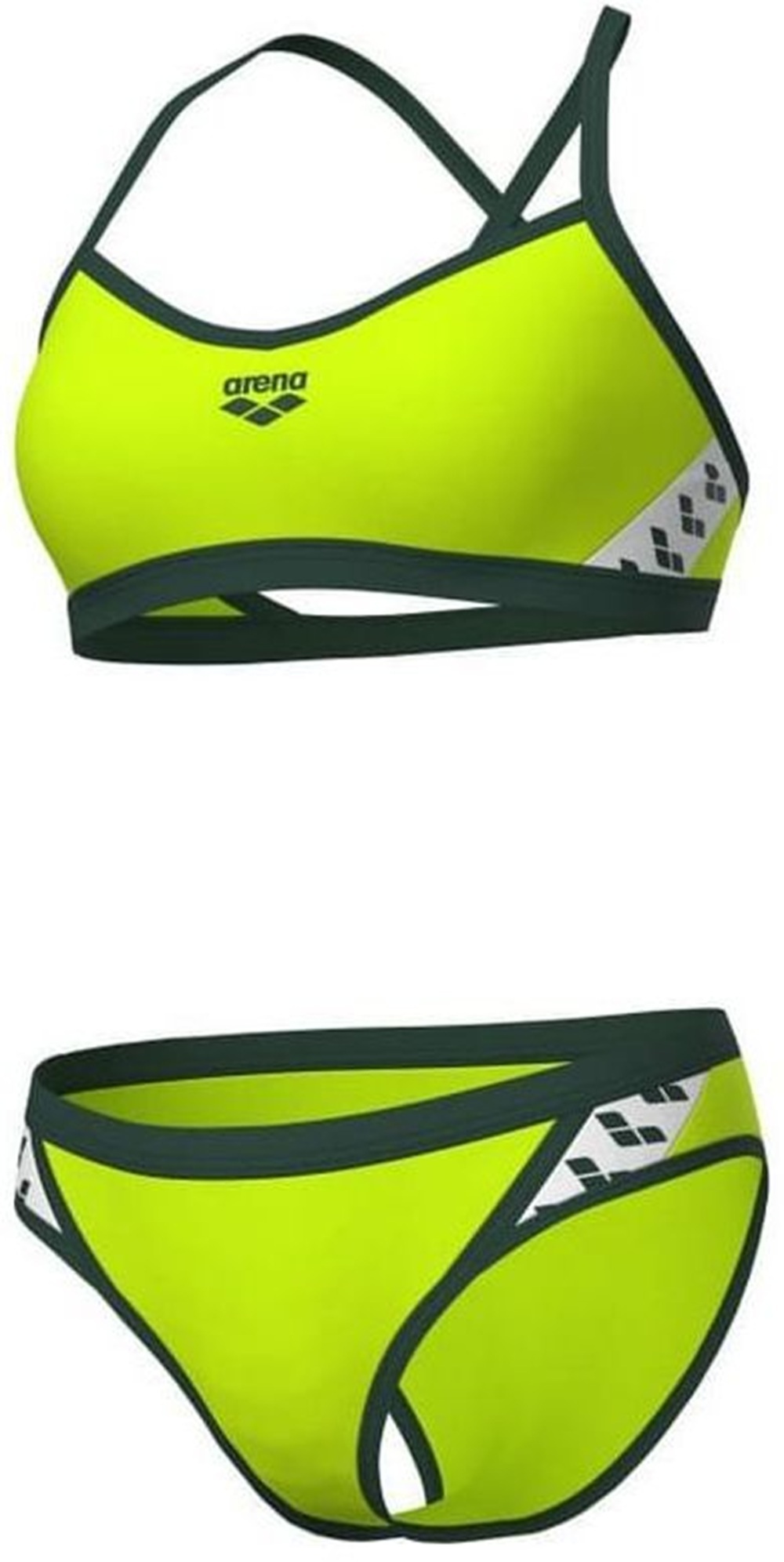 Купальник Arena Icons Bikini Cross Back Solid 005037-660 42 салатовийфото