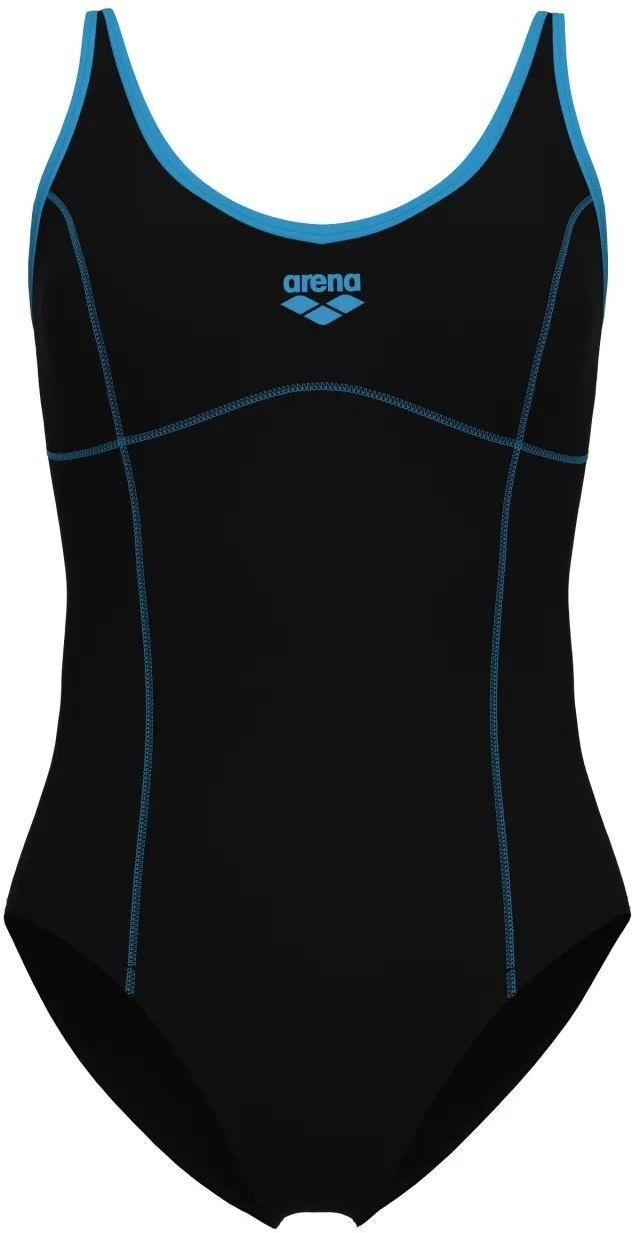 Купальник Arena Tania Clip Back Swimsuit One P 005974-580 48 черный/голубой фото3