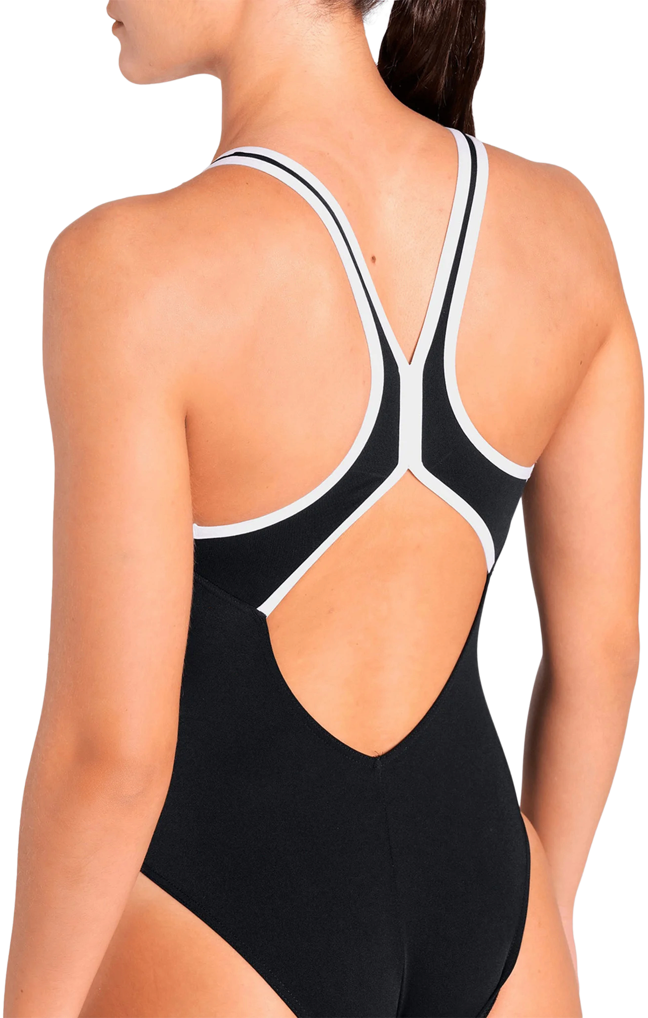 Купальник Arena Pro_File Swimsuit Solid 008055-510 44 чорний/білийфото