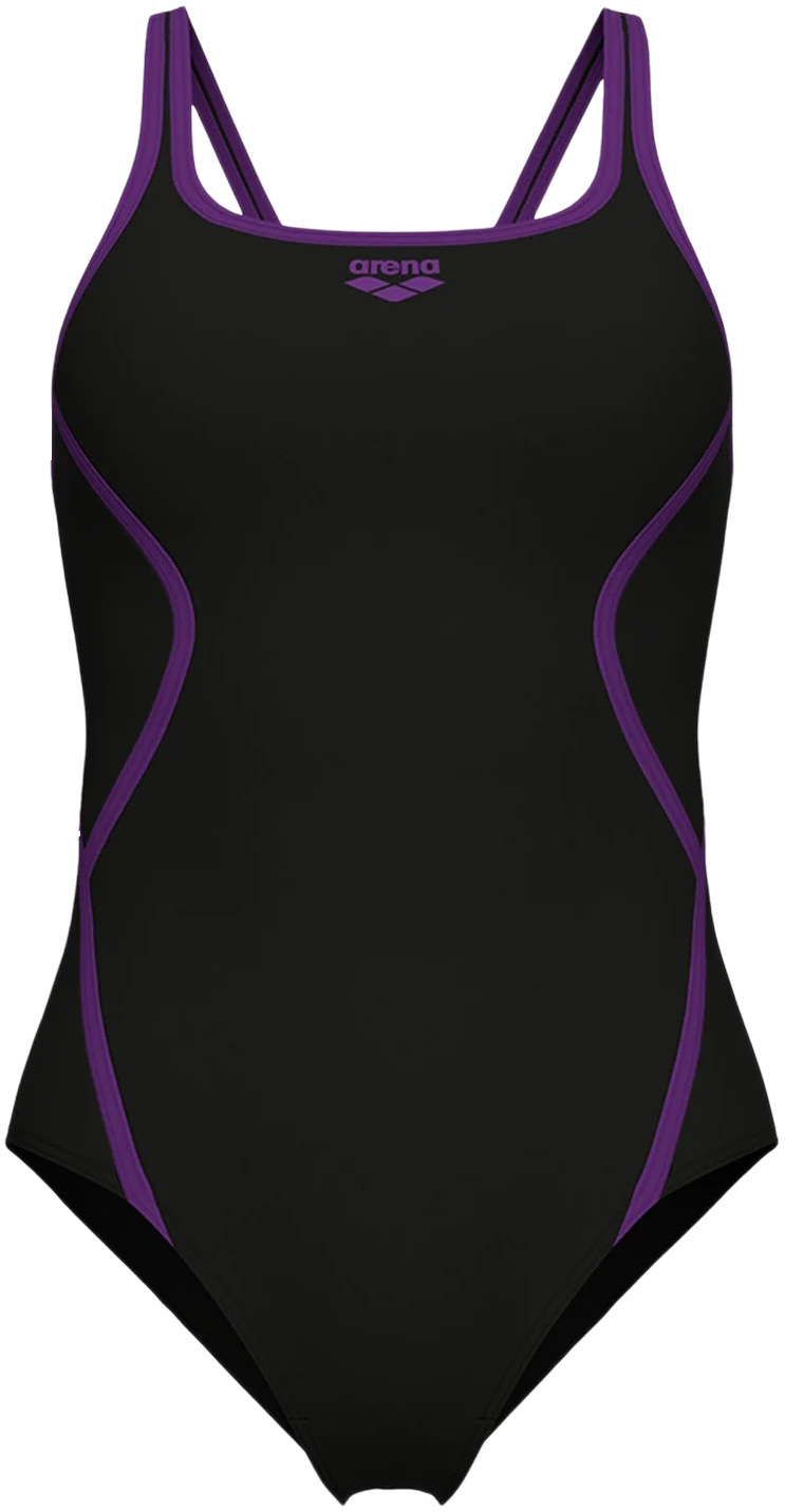 Купальник Arena Pro_File Swimsuit Solid 008055-590 38 чорний/фіолетовийфото