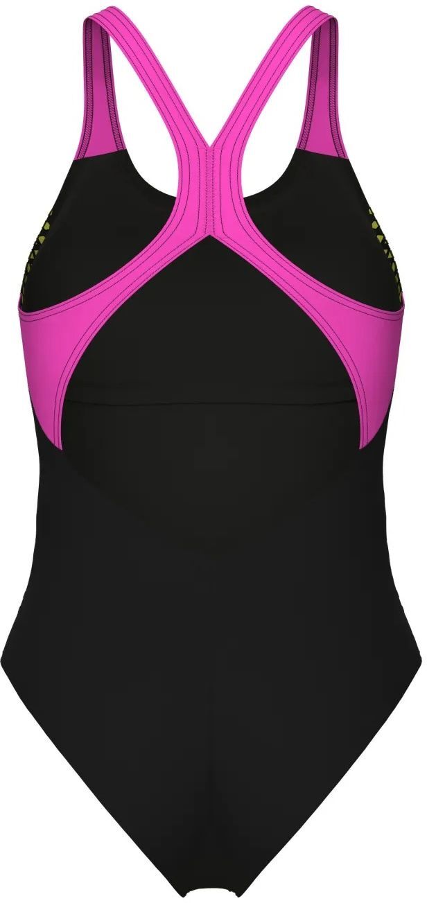 Купальник Arena Openings Swimsuit V Back Lb 008063-590 38 чорний/салатовийфото