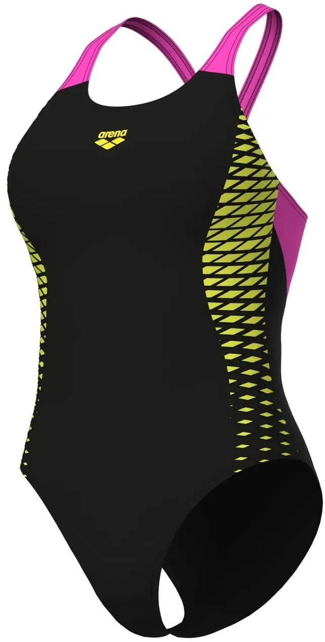 Купальник Arena Openings Swimsuit V Back Lb 008063-590 40 чорний/салатовийфото