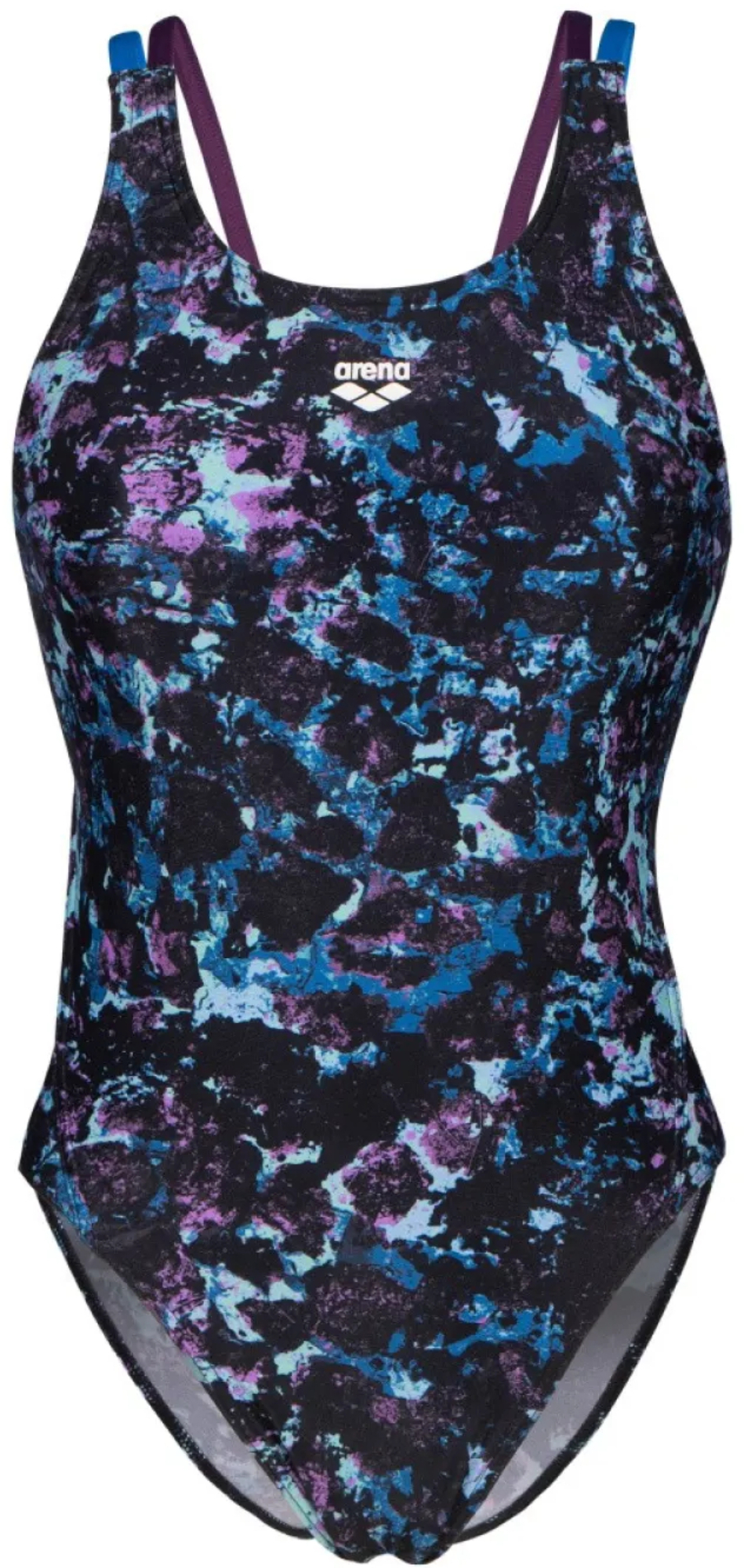 Купальник Arena Rockin Swimsuit Swim Tech Mult 008159-889 36 черный/синий/фиолетовый фото 