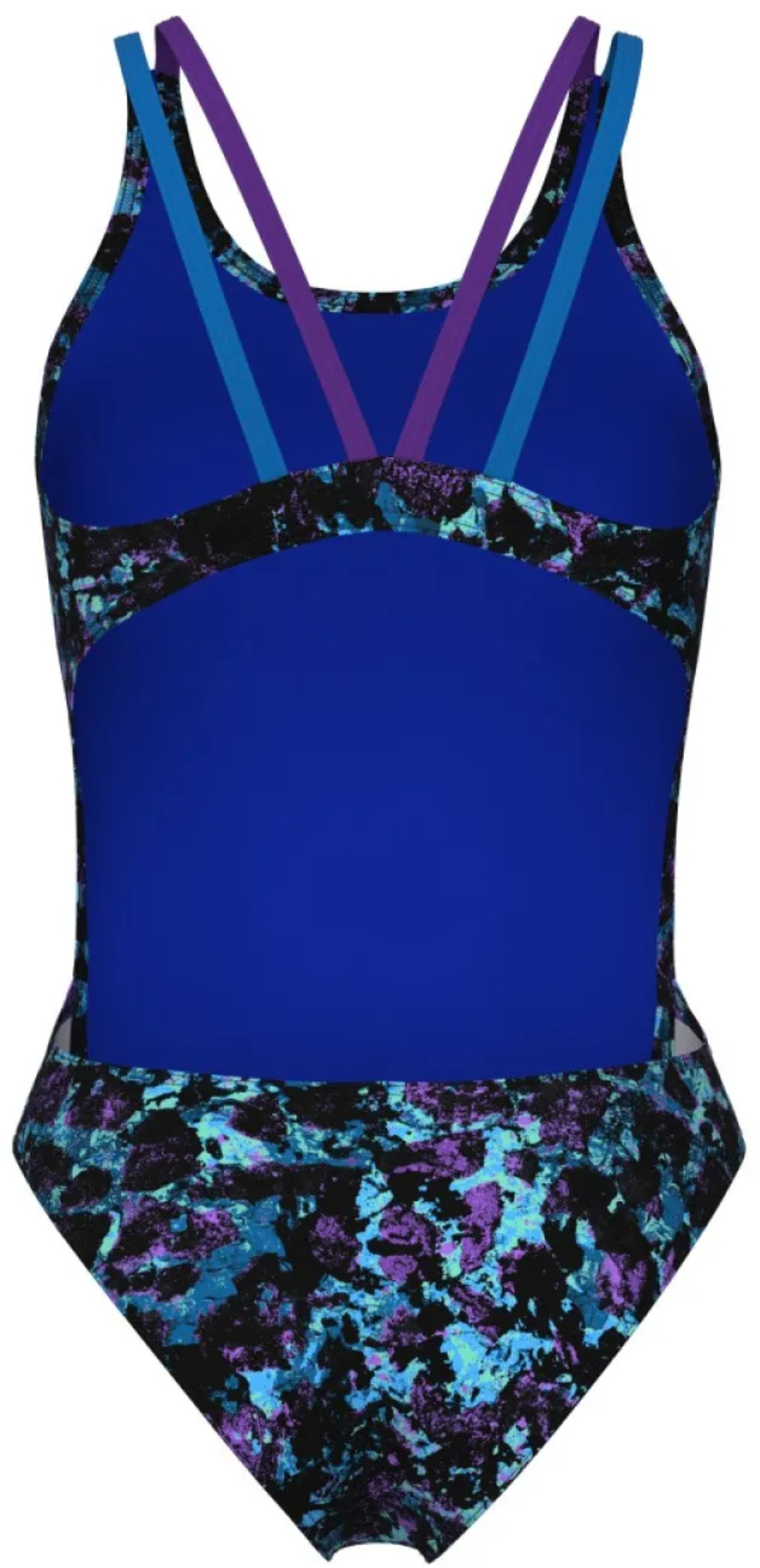 Купальник Arena Rockin Swimsuit Swim Tech Mult 008159-889 38 черный/синий/фиолетовый фото 