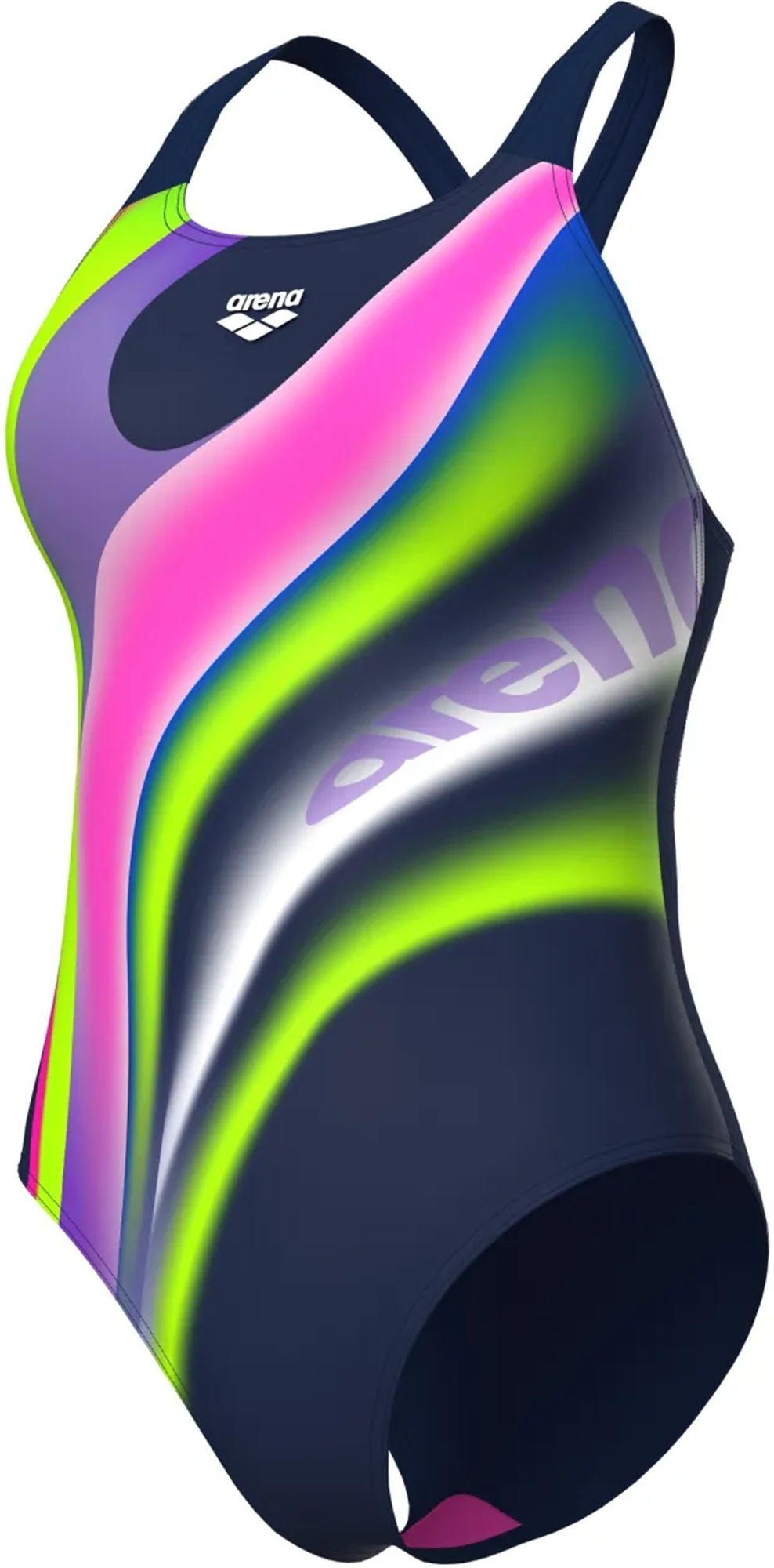Купальник Arena Water Fluids Swimsuit Swim Pro 008837-570 38 темно-синій/рожевий/салатовий фото5