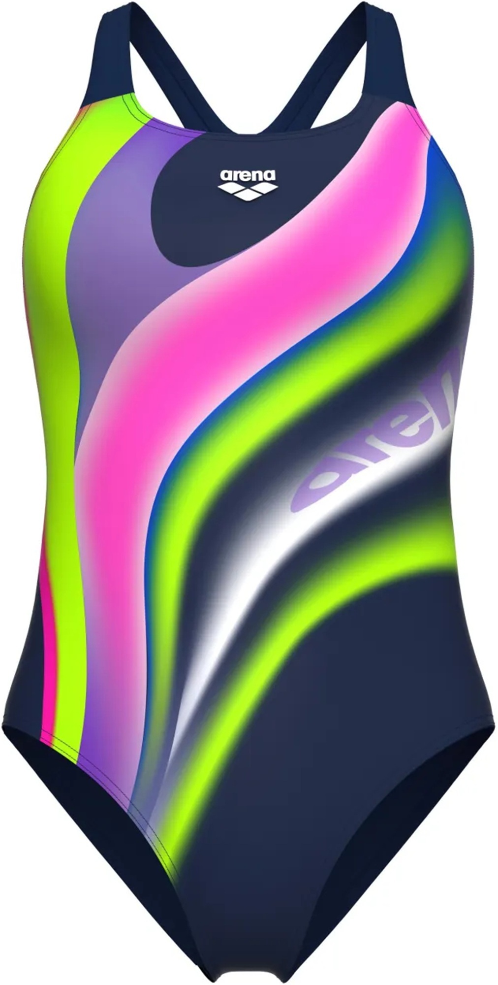 Купальник Arena Water Fluids Swimsuit Swim Pro 008837-570 42 темно-синій/рожевий/салатовий фото3