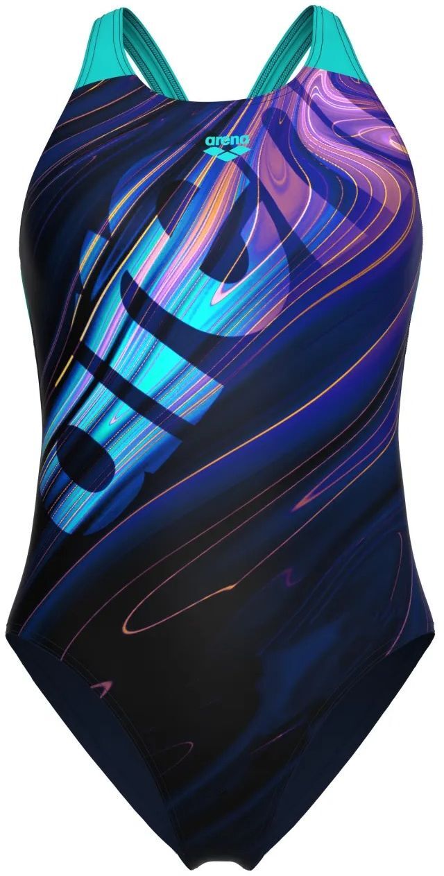 Купальник Arena Flow Swimsuit V Back Lb 008935-790 38 темно-синій фото3