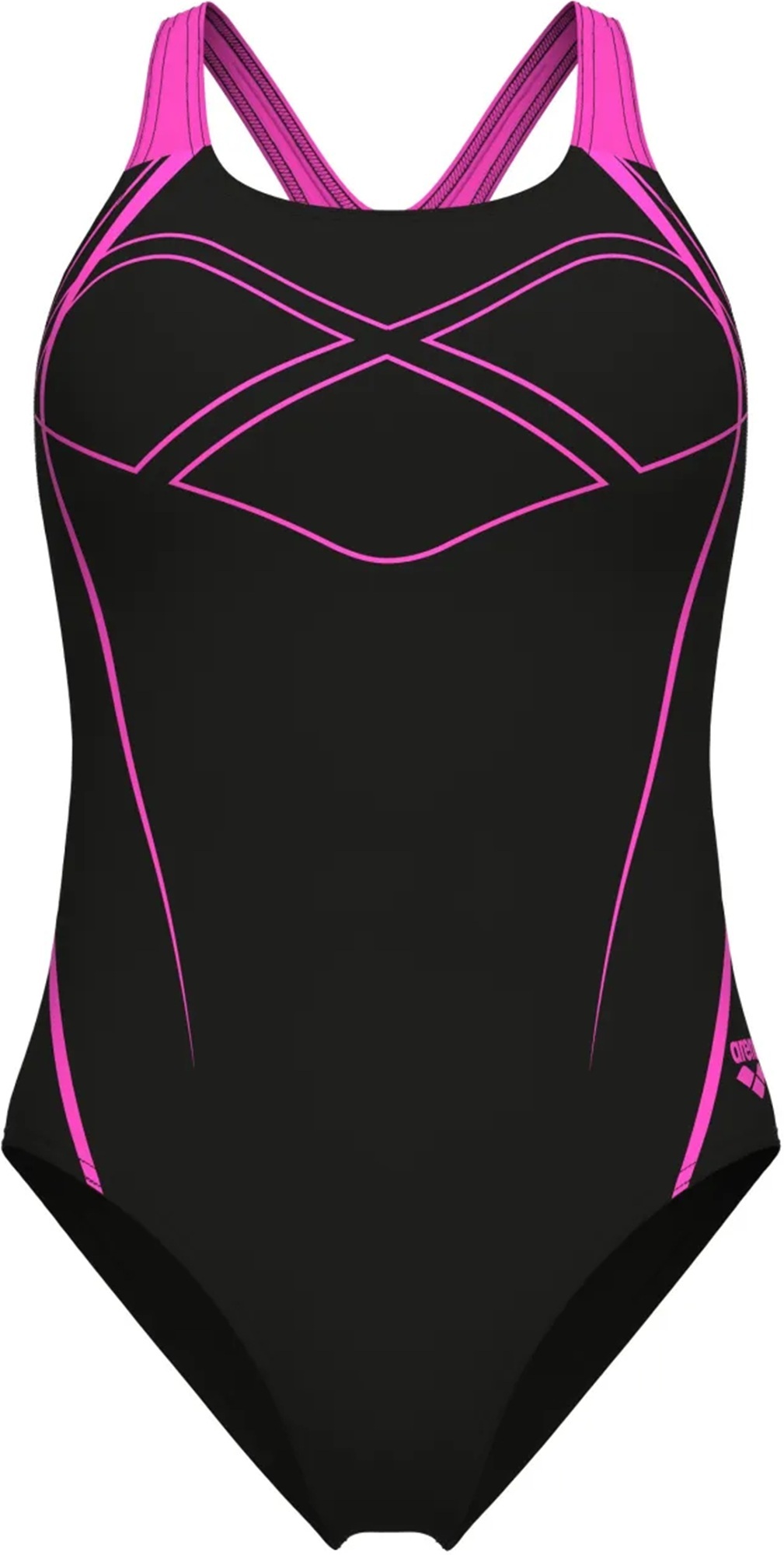 Купальник Arena Graphic Swimsuit Swim Pro Back 009024-590 38 рожевий/чорний фото3