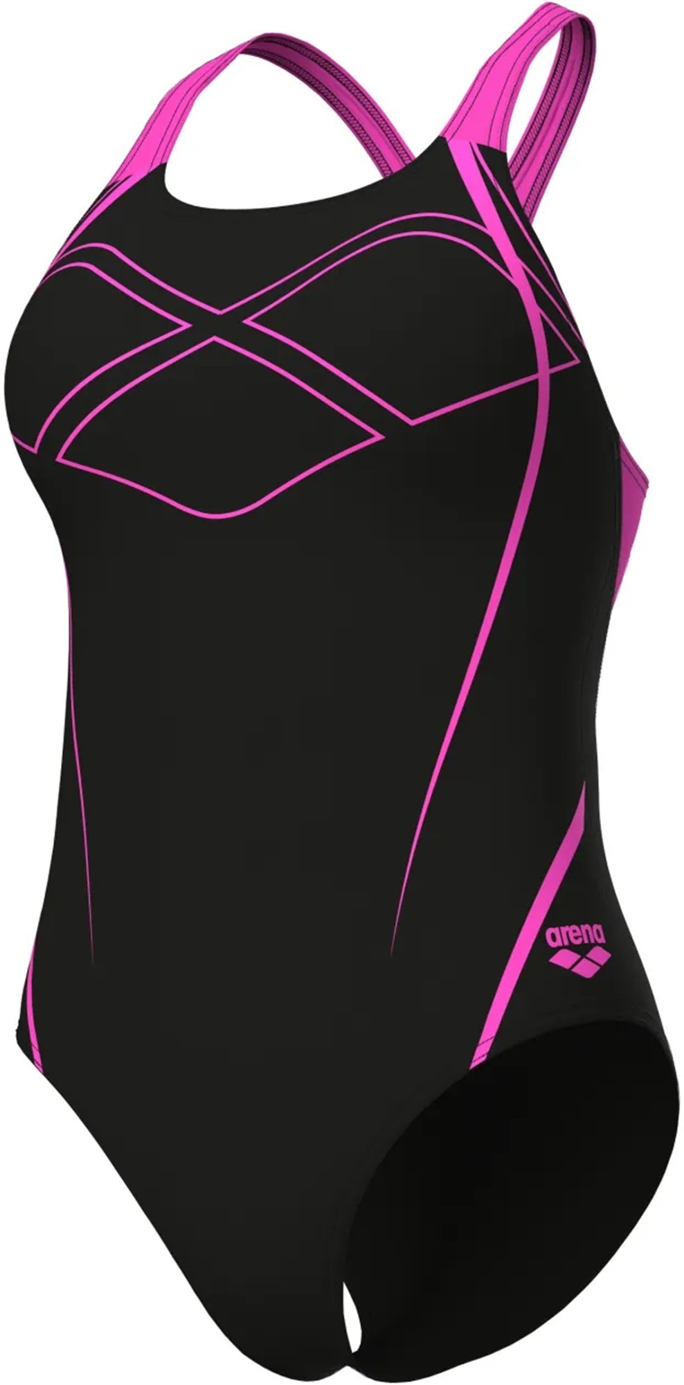 Купальник Arena Graphic Swimsuit Swim Pro Back 009024-590 42 рожевий/чорний фото5