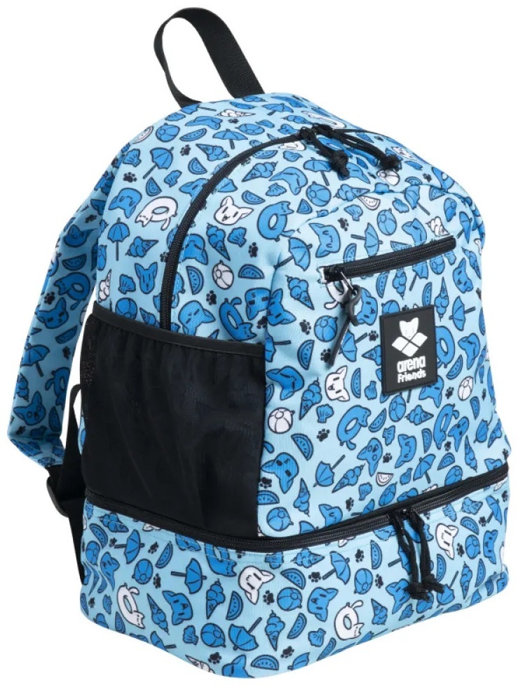 Рюкзак Arena Team Backpack Friends 004339-100 черный/голубой/белый фото