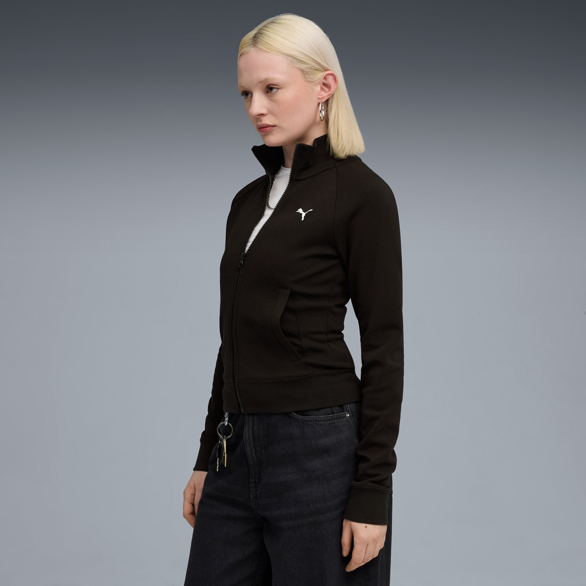 Спортивна кофта жіноча Puma Ess SliTrack Jacket Dk 634323-01 S чорнафото