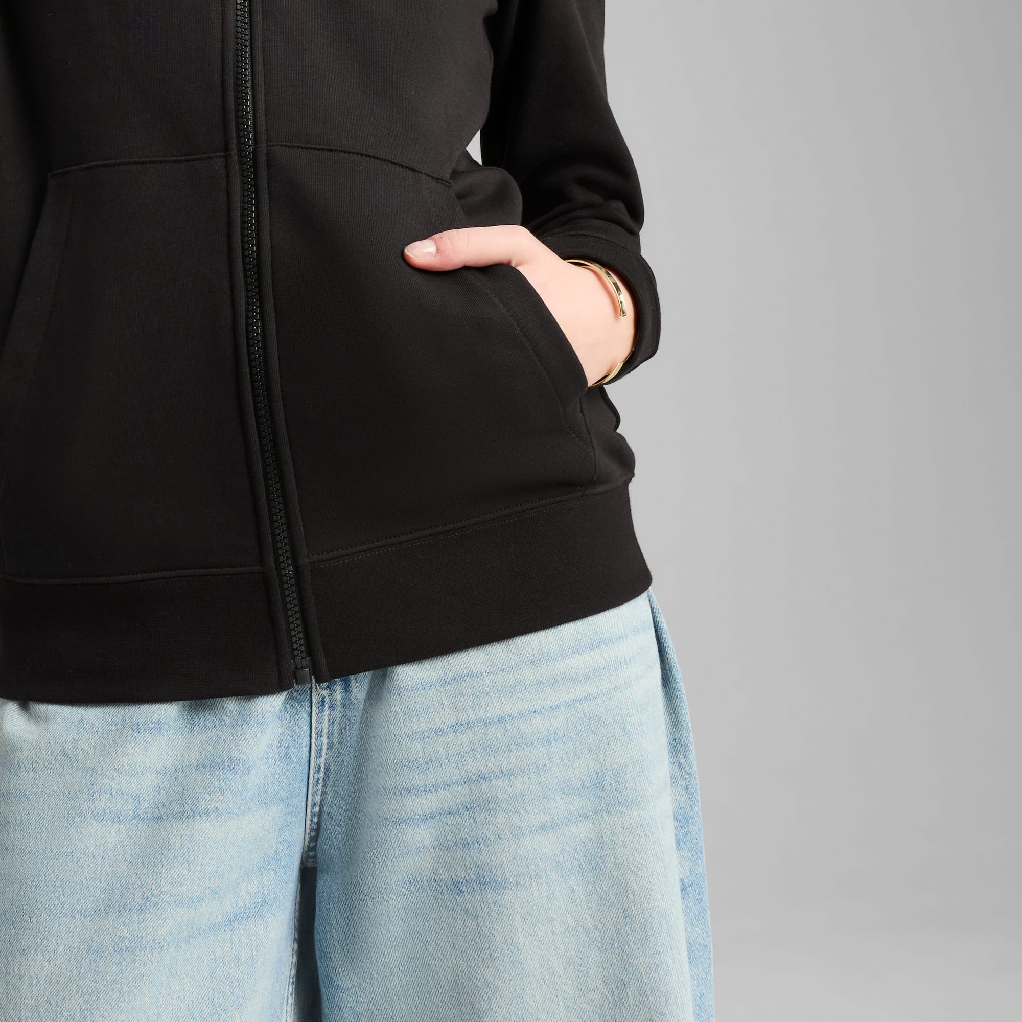 Толстовка жіноча Puma Ess Puma Full-Zip Hoodie 682406-01 L чорнафото6