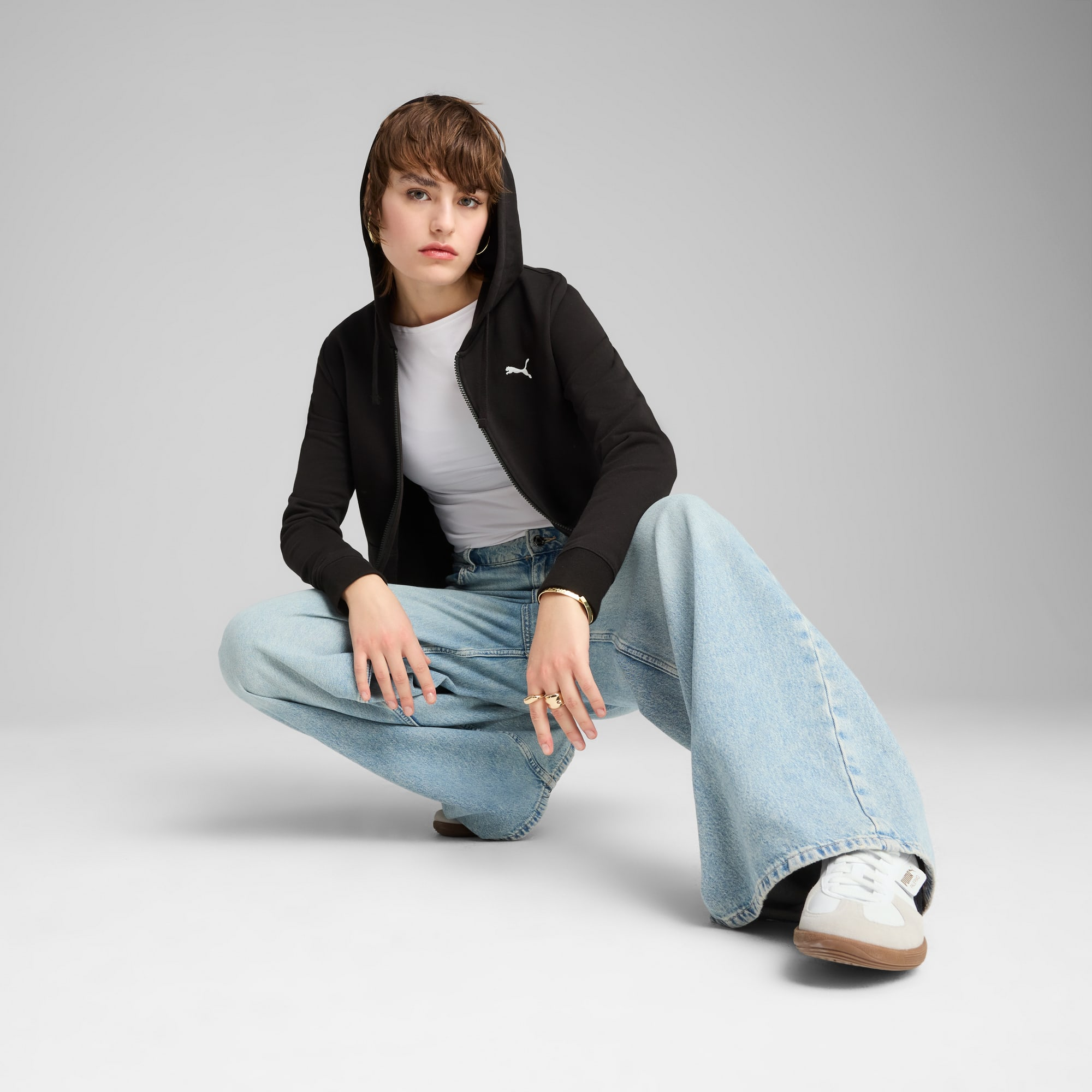 Толстовка жіноча Puma Ess Puma Full-Zip Hoodie 682406-01 L чорнафото7