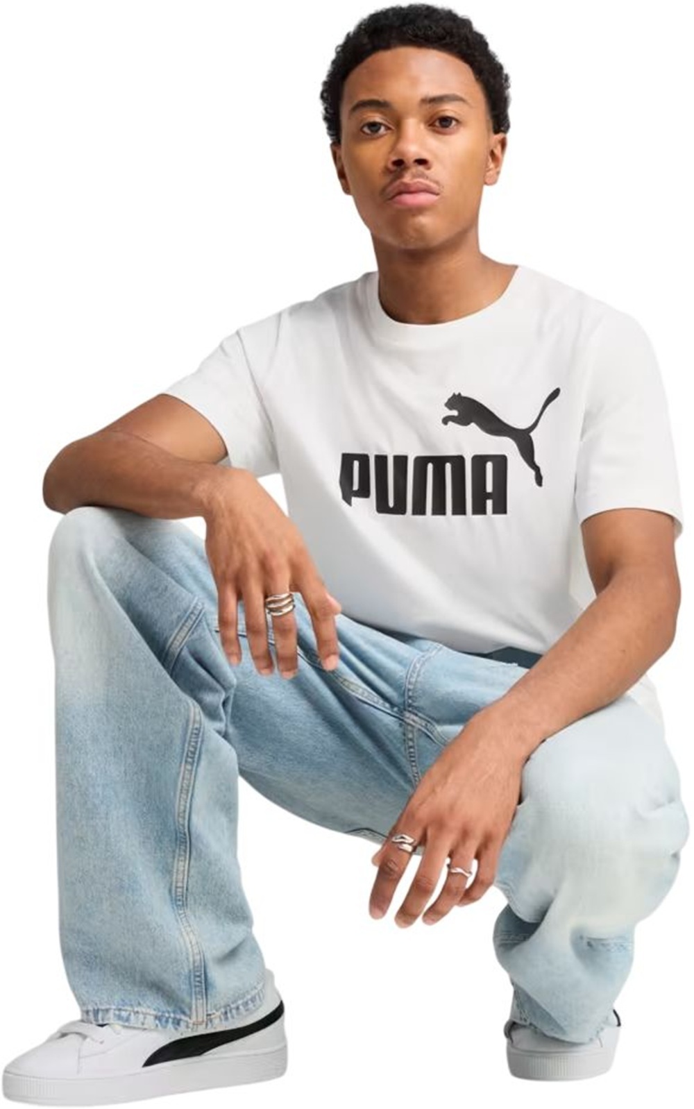 Футболка мужская Puma Ess No. 1 Logo Tee 682532-02 M белая фото 