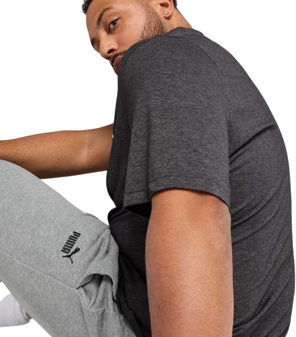 Футболка мужская Puma Ess No. 1 Logo Heather Tee 682550-01 S серая фото 
