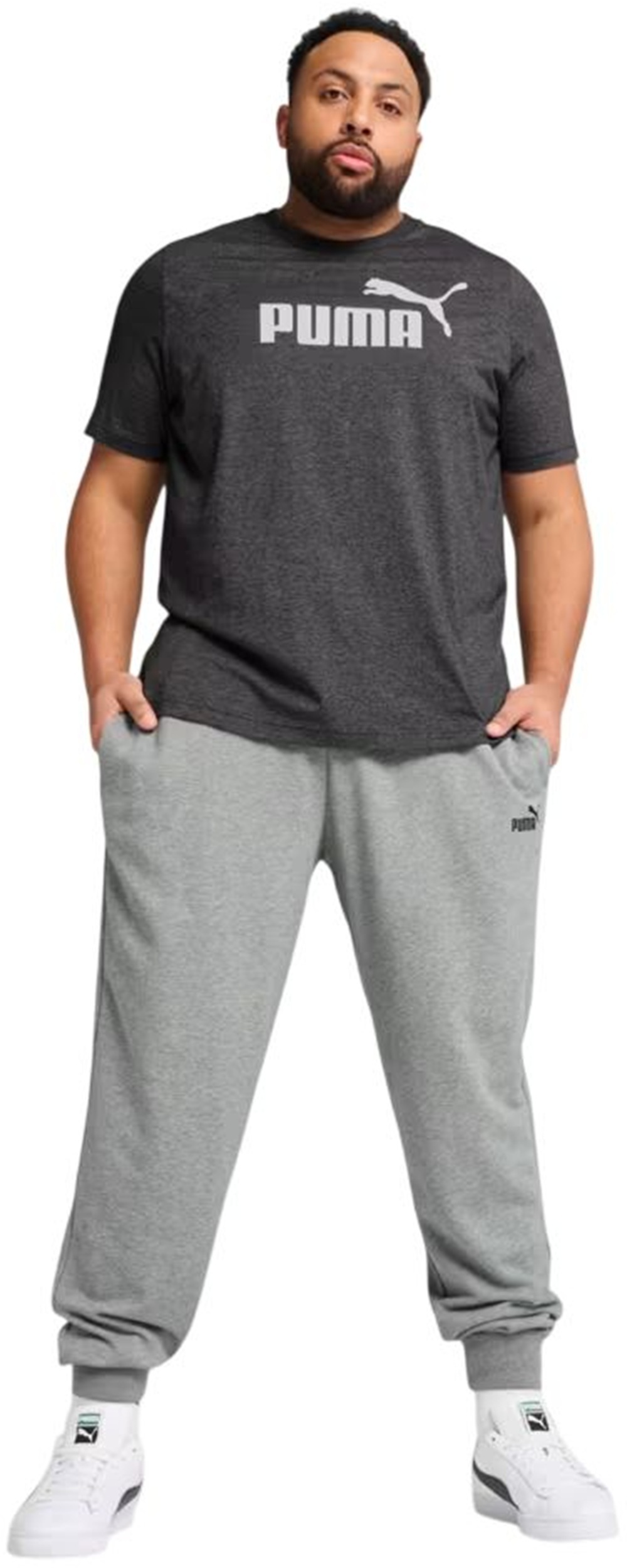 Футболка мужская Puma Ess No. 1 Logo Heather Tee 682550-01 L серая фото 