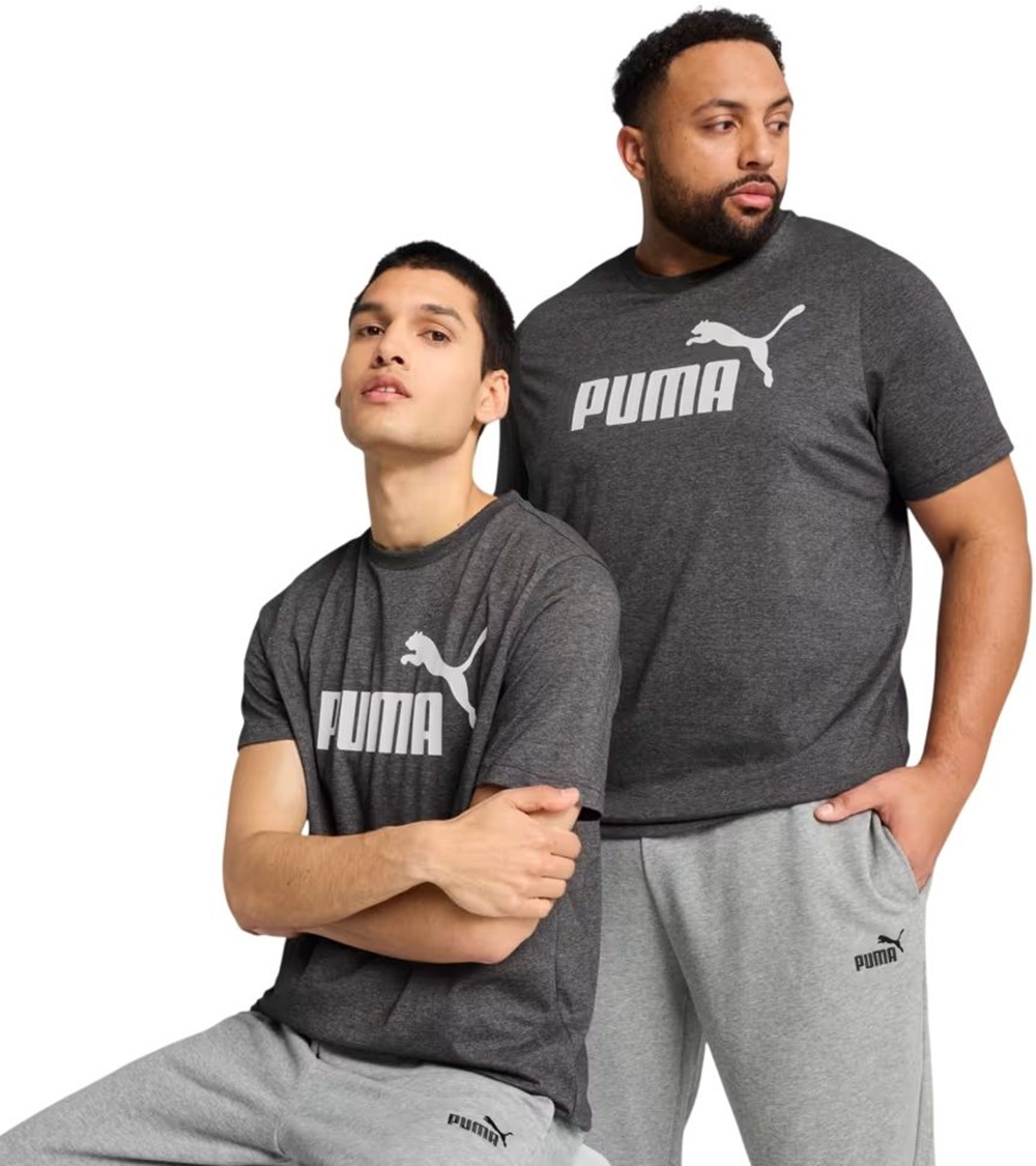 Футболка мужская Puma Ess No. 1 Logo Heather Tee 682550-01 XL серая фото 