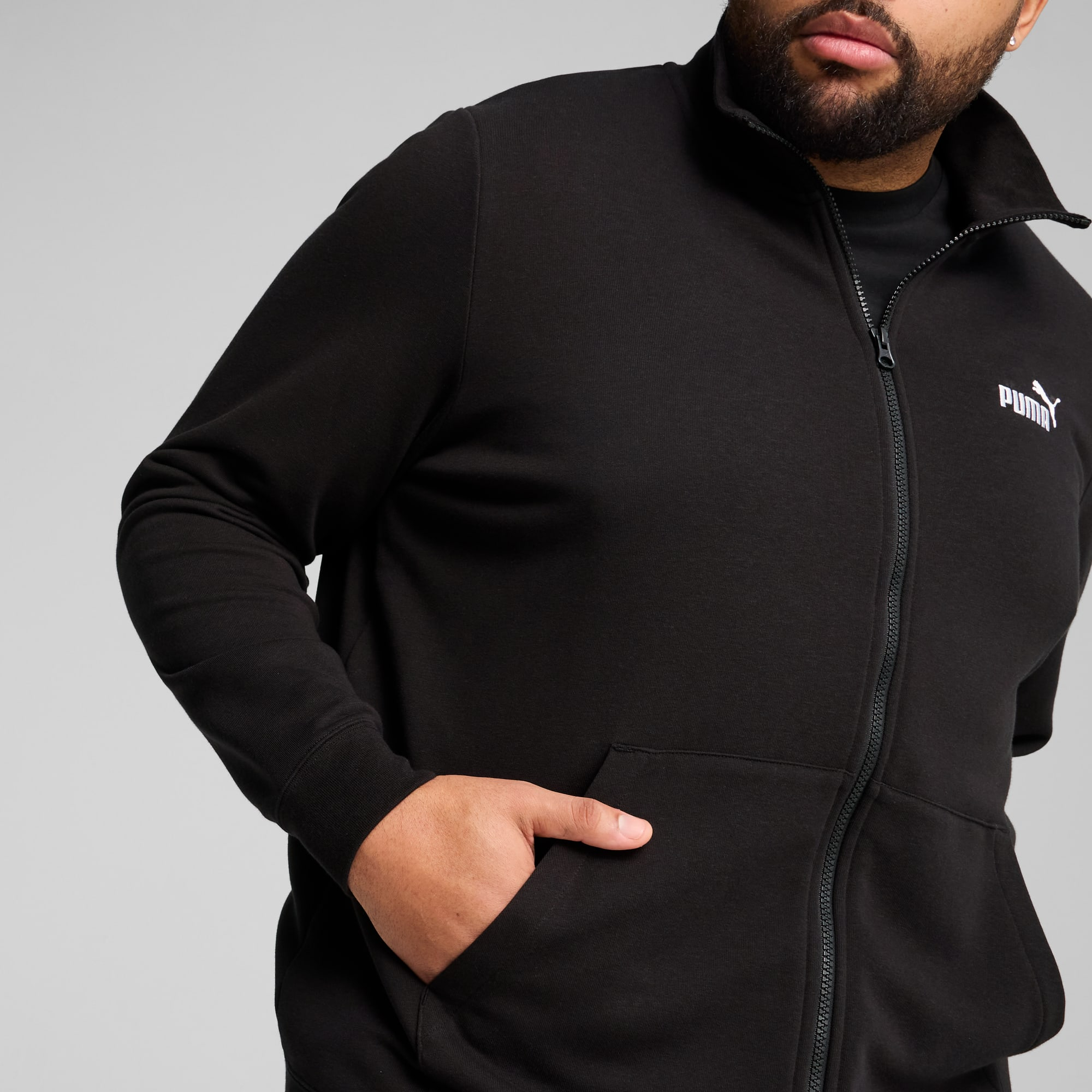 Спортивная кофта мужская Puma Ess No. 1 Logo Track Jacket 682584-01 L черная фото 