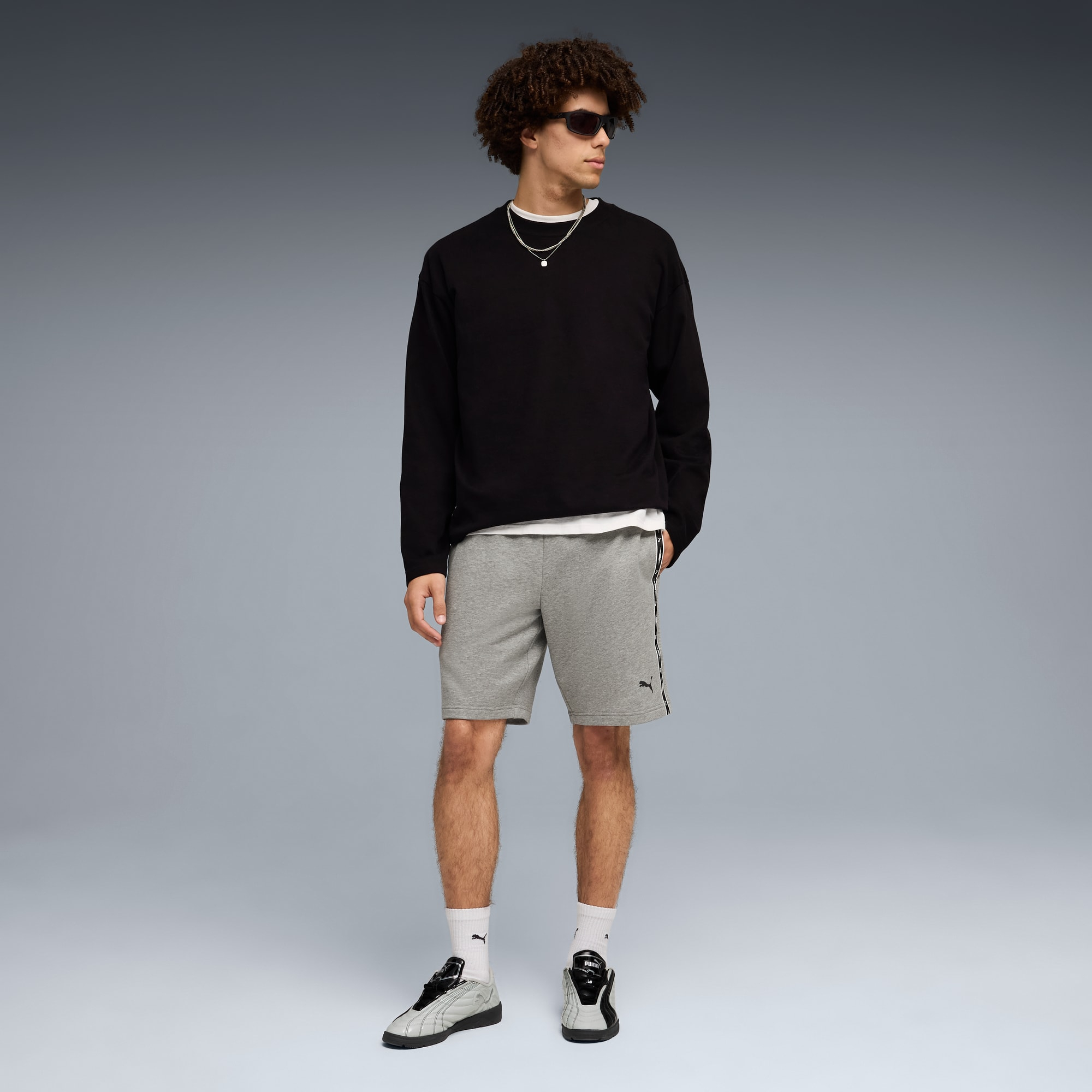 Спортивные шорты мужские Puma Ess Tape Shorts 691696-03 S серые фото 