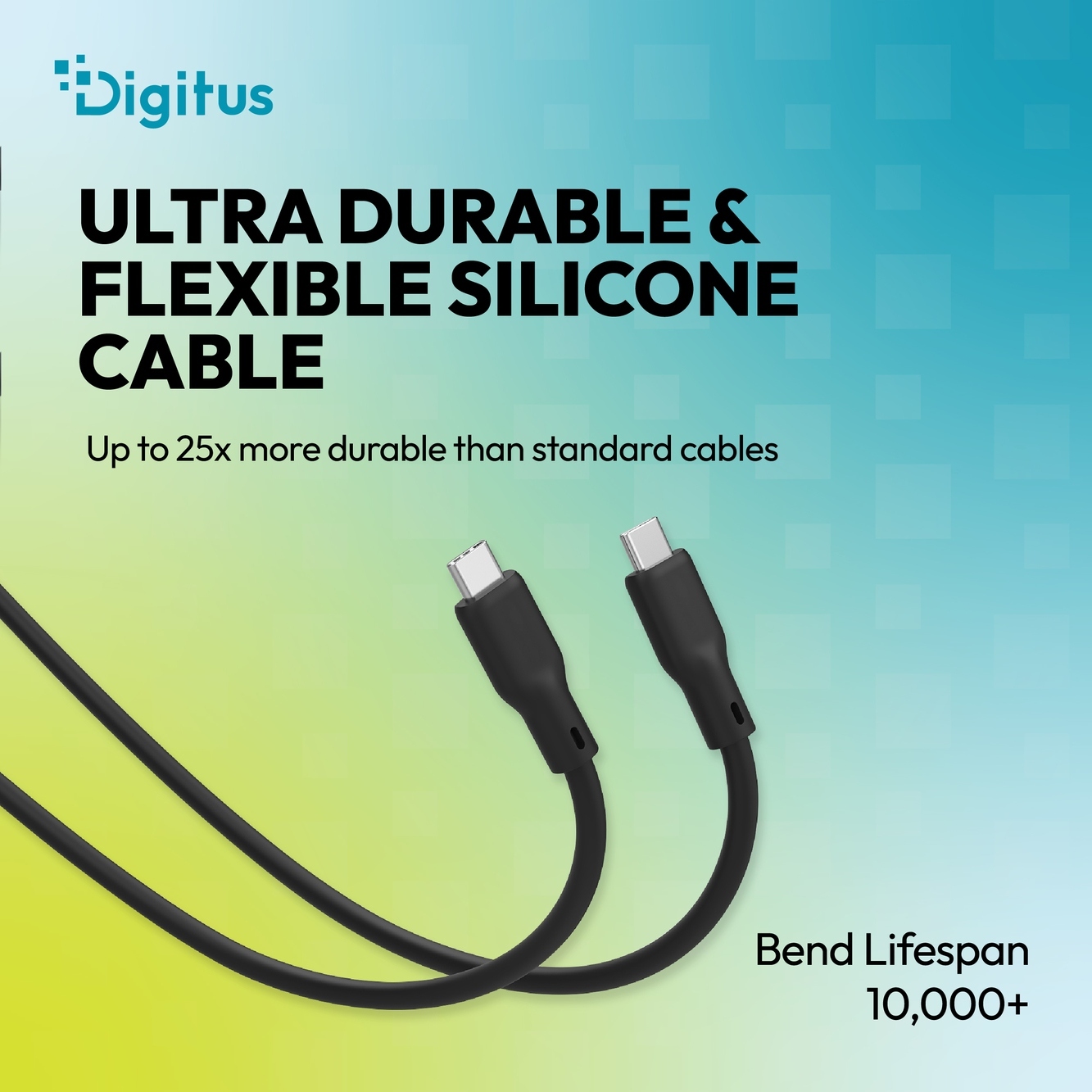 Кабель DIGITUS USB-C > USB-C USB4 2.0, 80G, 240W, 16K, 1м, Black (AK-300350-010-S) фото 