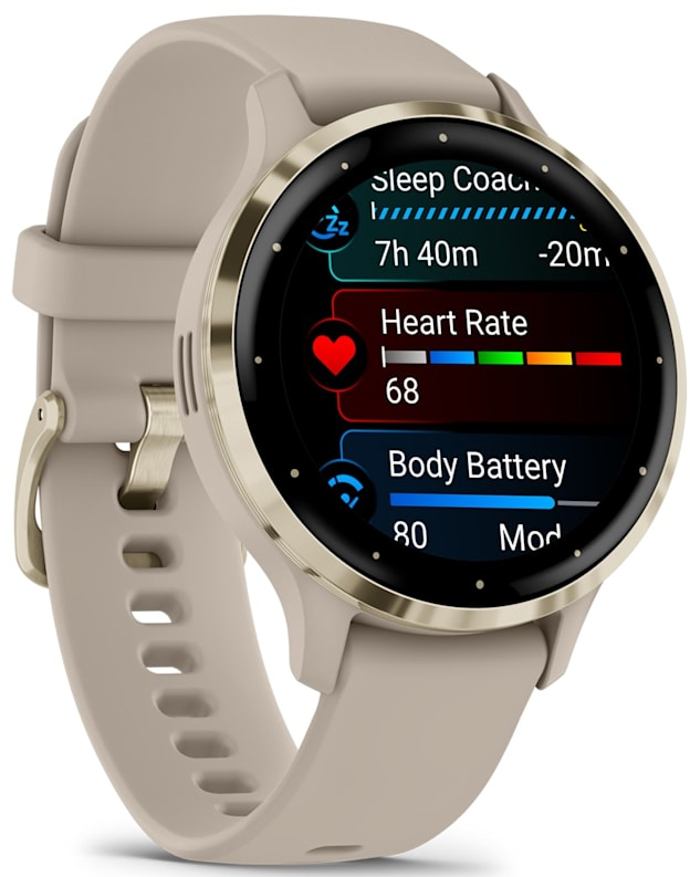 Смарт-годинник Garmin Venu 3S French Gray + Soft Gold (010-02785-02)фото