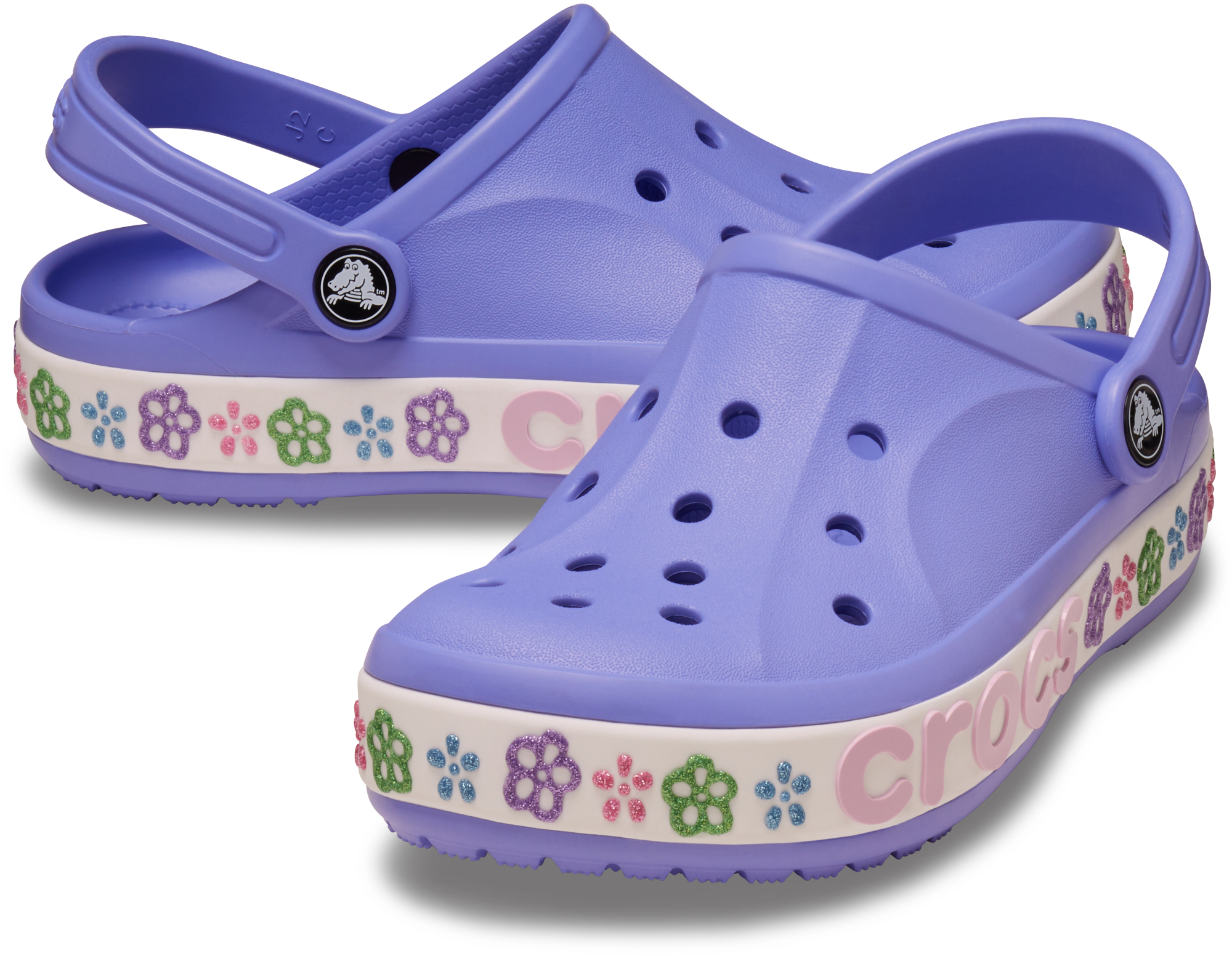 Кроксы для девочек Crocs Bayaband Flower Band Clog K 211302-5PY 29-30 фиолетовые фото3