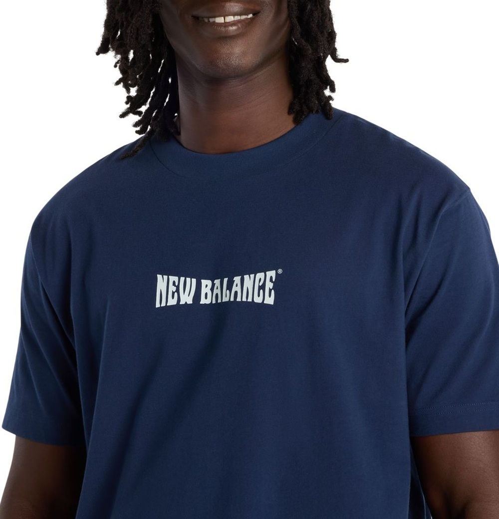 Футболка чоловіча New Balance Wavey T-Shirt MT61B2STNNY M синяфото