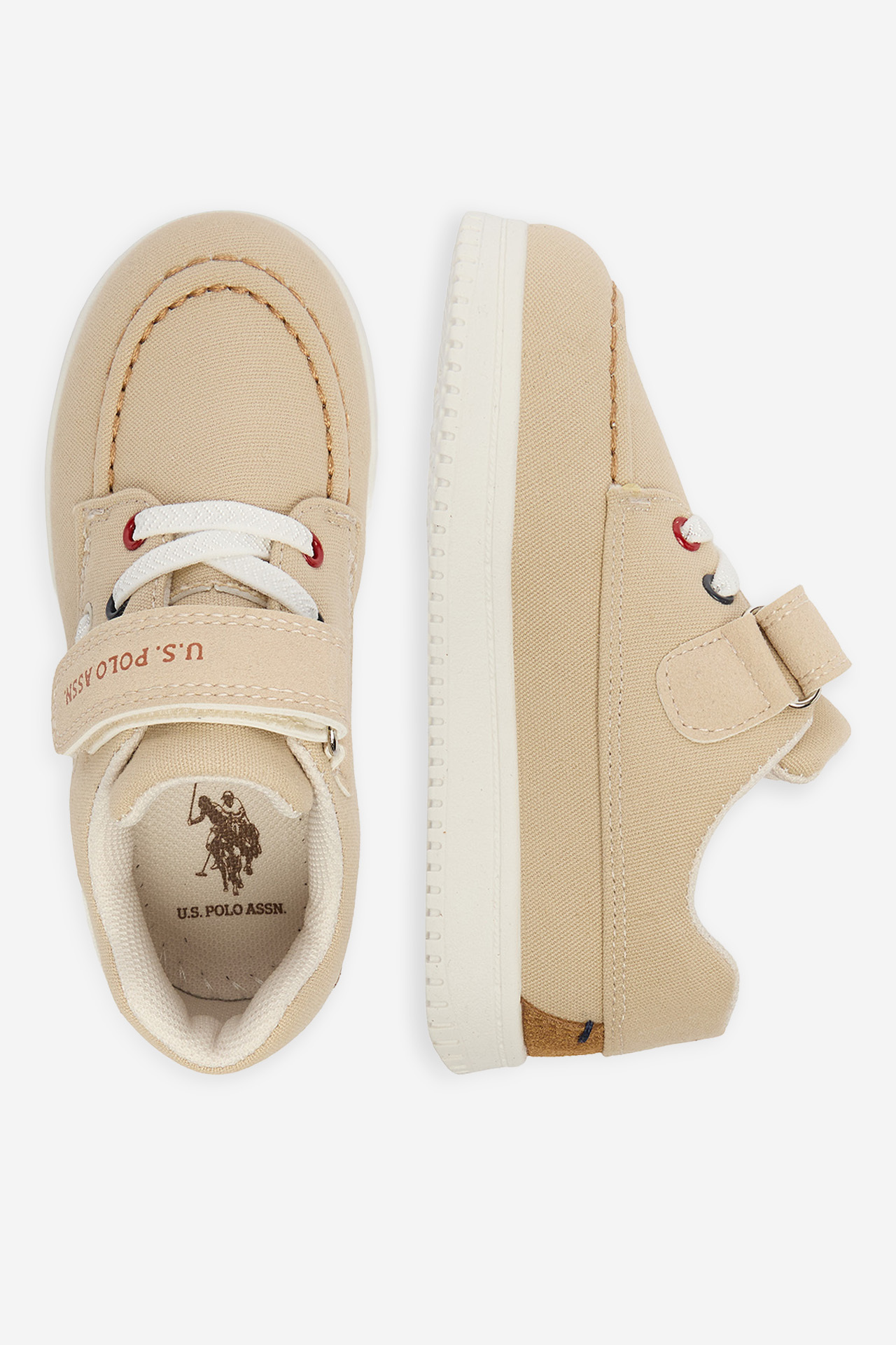 Кеды для мальчиков U.S. Polo Assn. MICHAL001K/6CY1 27 бежевые фото4
