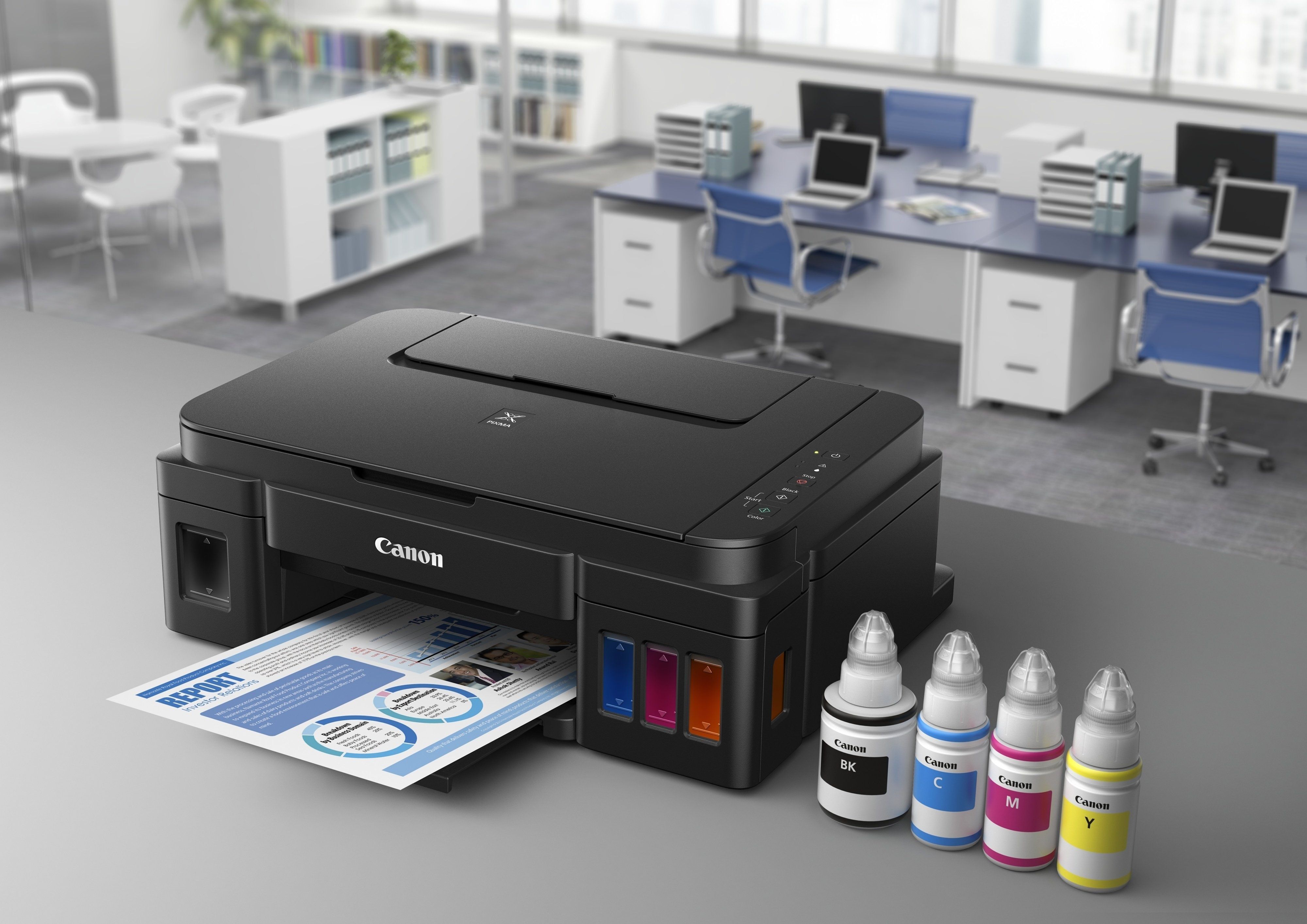 Комплект МФУ струйное Canon PIXMA G3410 c Wi-Fi + Микроволновая печь Panasonic NN-ST34NWZUE фото 