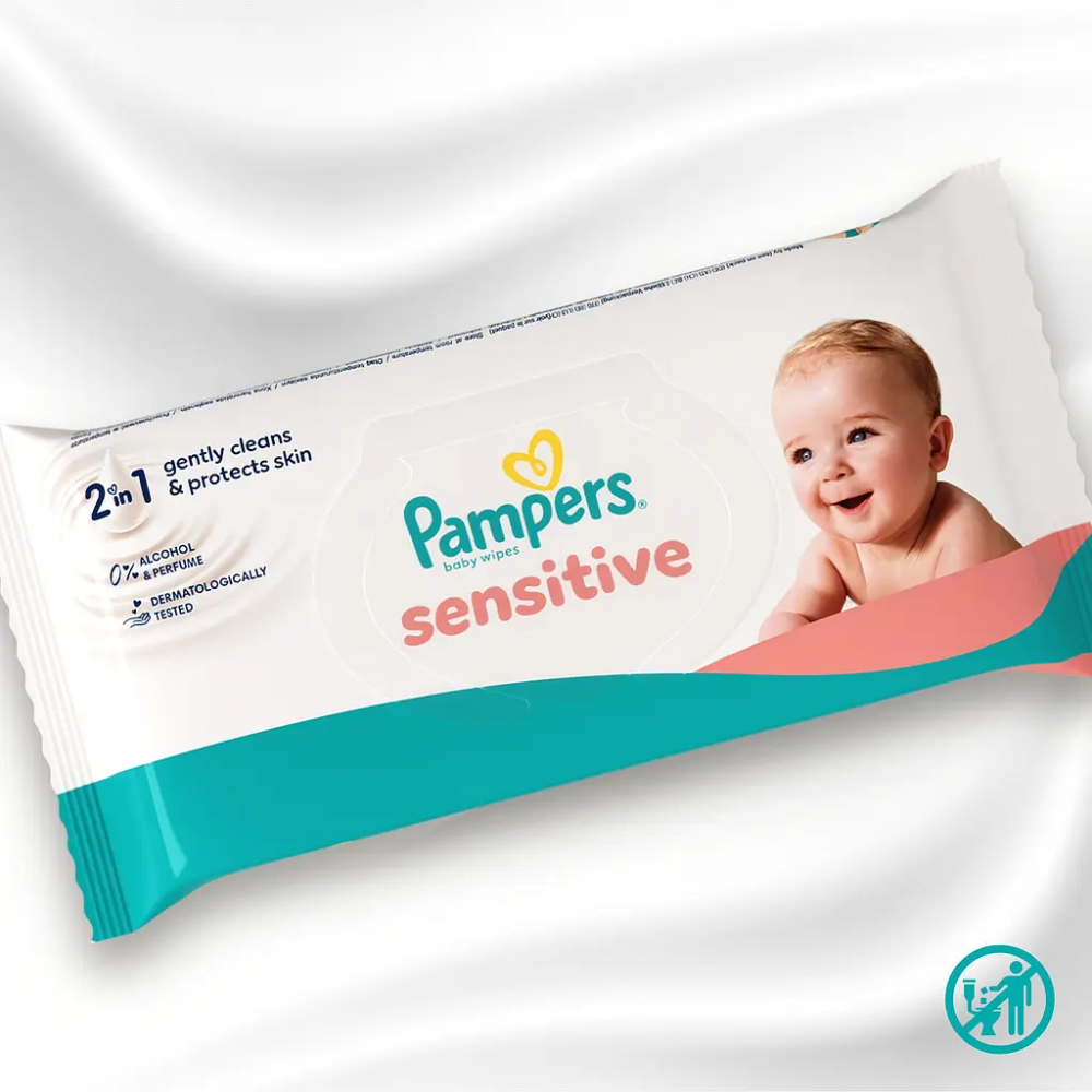 Салфетки влажные детские Pampers Sensitive 3 x 80 шт фото 3