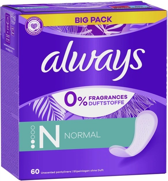 Щоденні прокладки Always Daily Fresh Normal Без запаху 60 штфото2