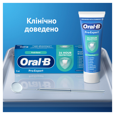 Зубна паста Oral-B Pro-Expert Професійний Захист з Очищуючими Кристалами 75 мл фото