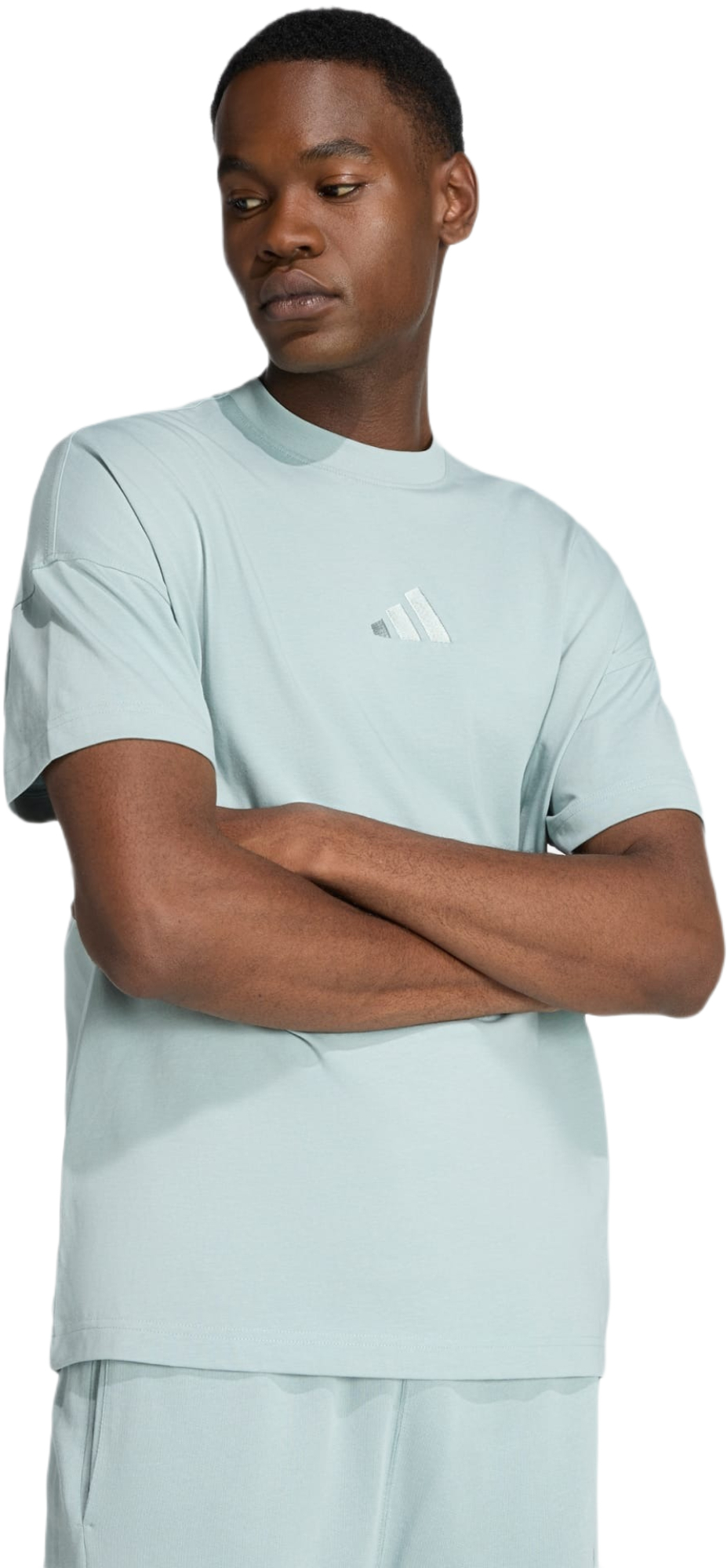 Футболка бавовняна чоловіча Adidas M A SZN T KC3189 S м'ятнафото3