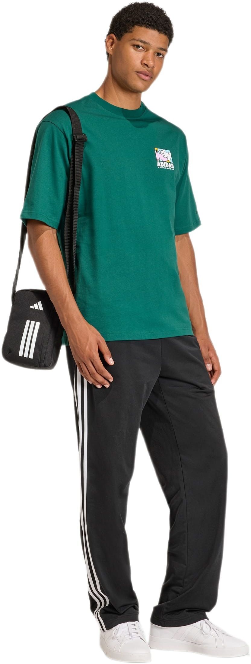 Футболка бавовняна чоловіча Adidas M ANI POP BK T KE4339 XL зеленафото5