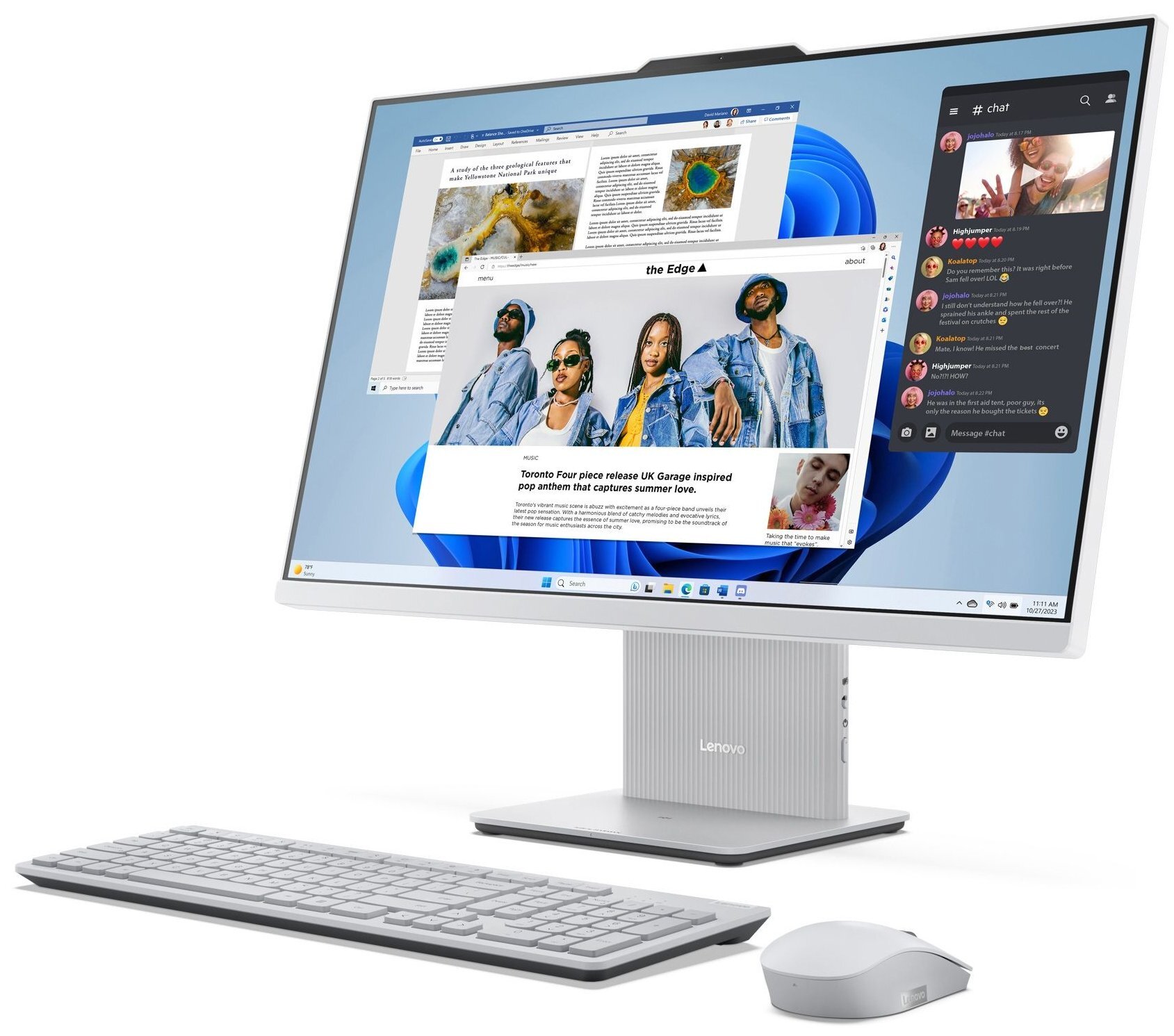 Моноблок 27" LENOVO IdeaCentre AIO 27ARR9 Cloud Greyфото3