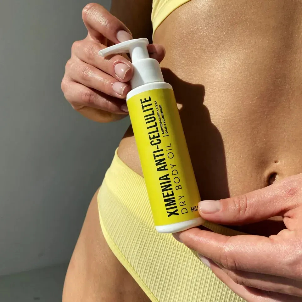 Антицеллюлитное сухое масло Hillary Химения Anti-cellulite Dry Body Oil с ксименией 100 мл фото 8