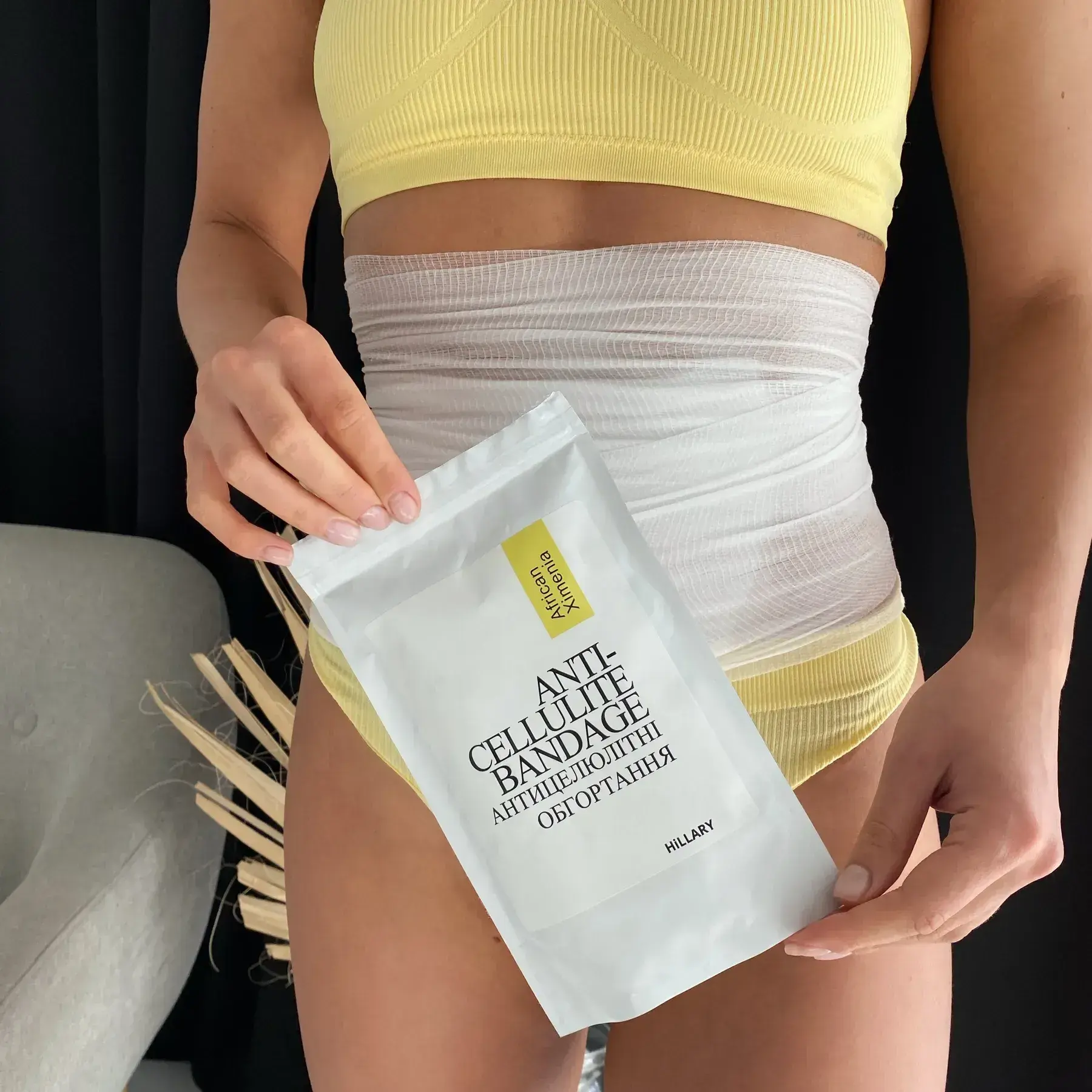Антицеллюлитные обертывания Hillary Anti-cellulite Bandage African Ximenia с маслом ксимении фото 
