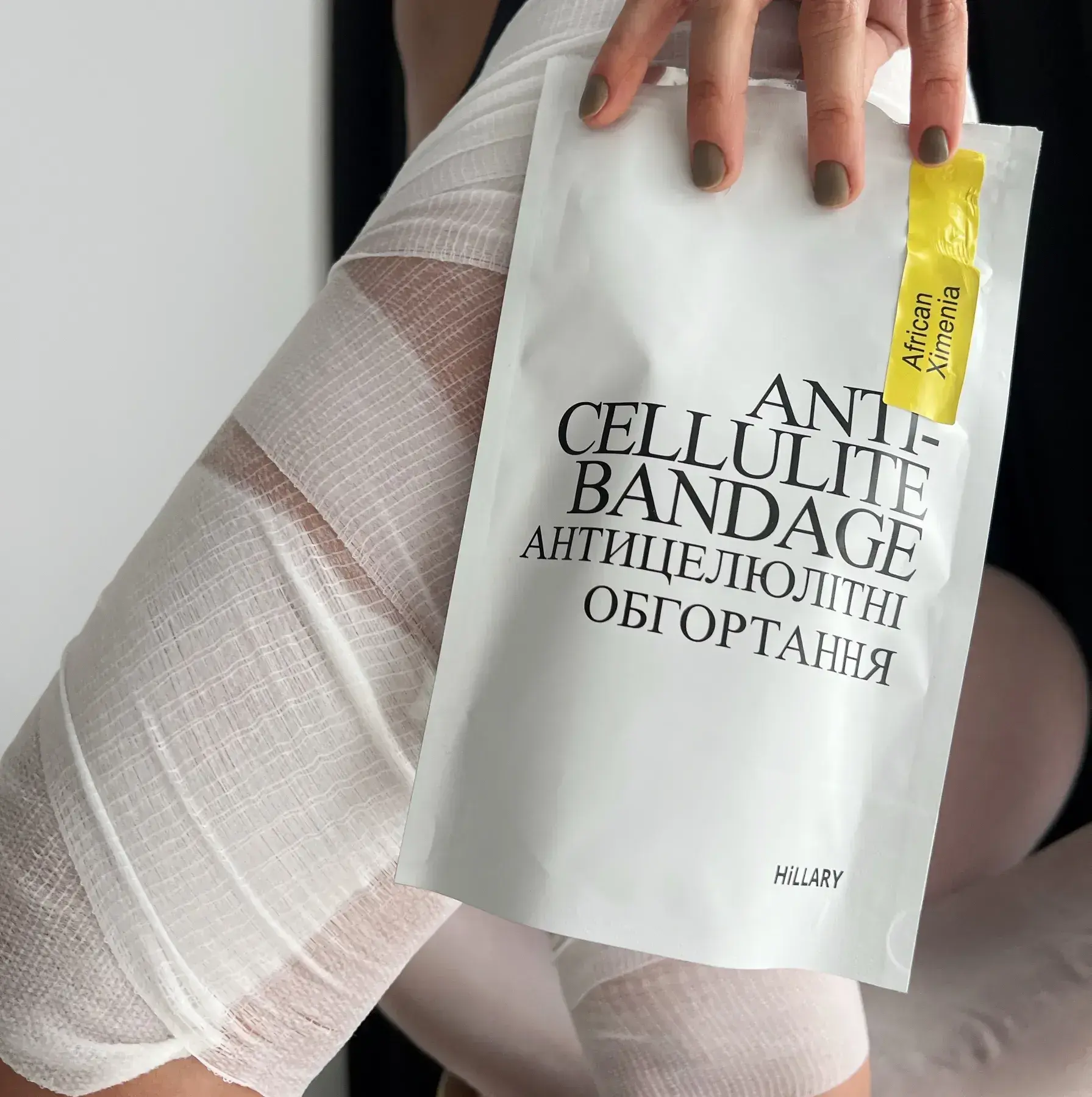 Антицеллюлитные обертывания Hillary Anti-cellulite Bandage African Ximenia с маслом ксимении фото 
