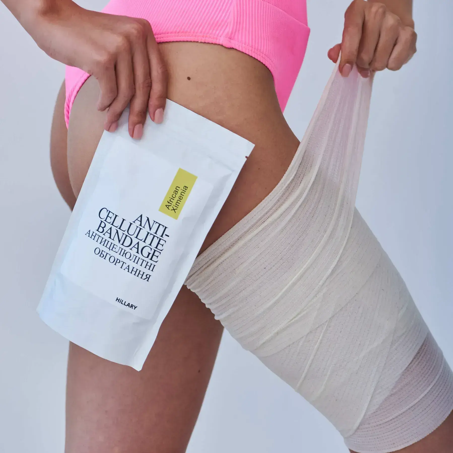 Антицеллюлитные обертывания Hillary Anti-cellulite Bandage African Ximenia с маслом ксимении фото 