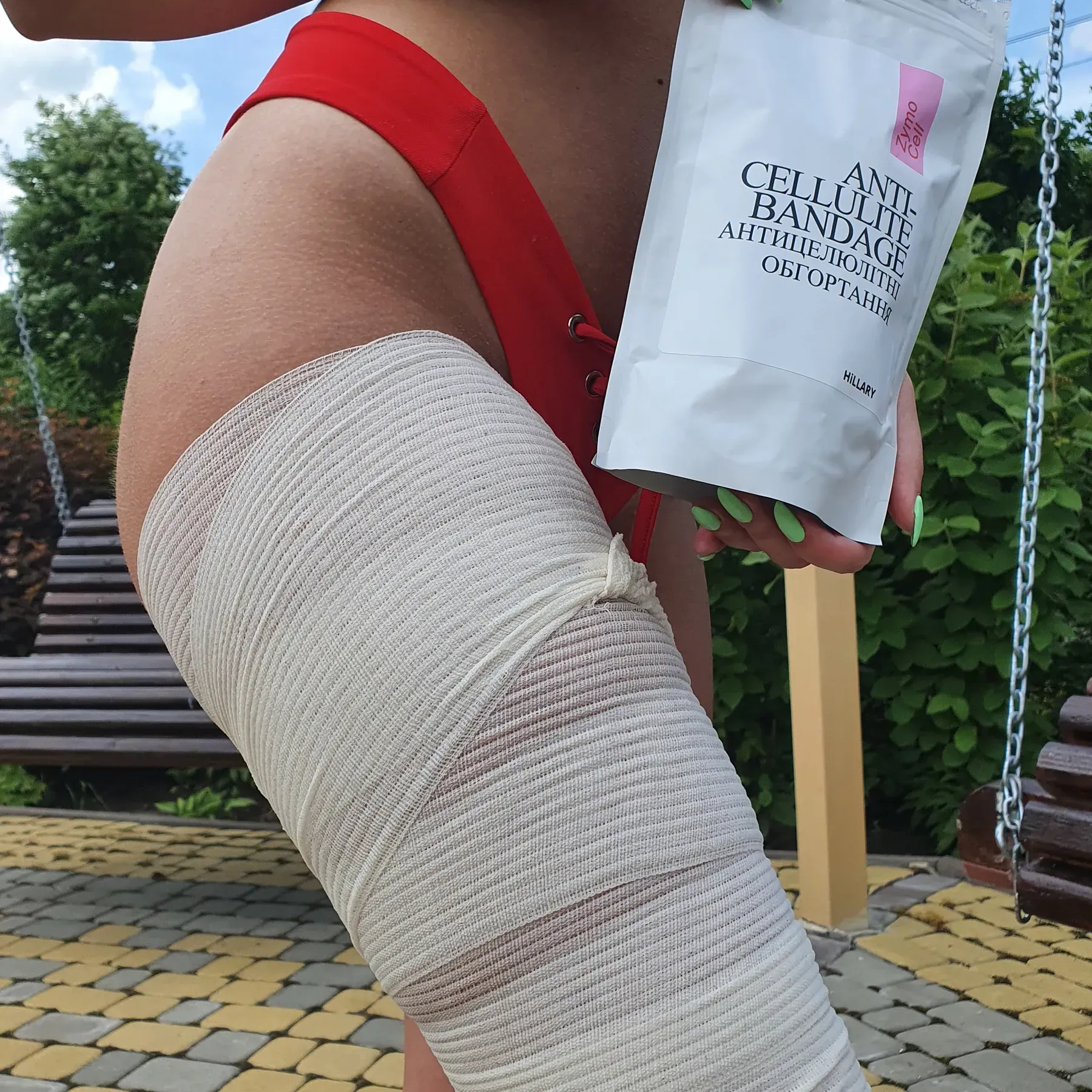 Антицеллюлитные энзимные обертывания Hillary Anti-cellulite Bandage Zymo Cell фото 