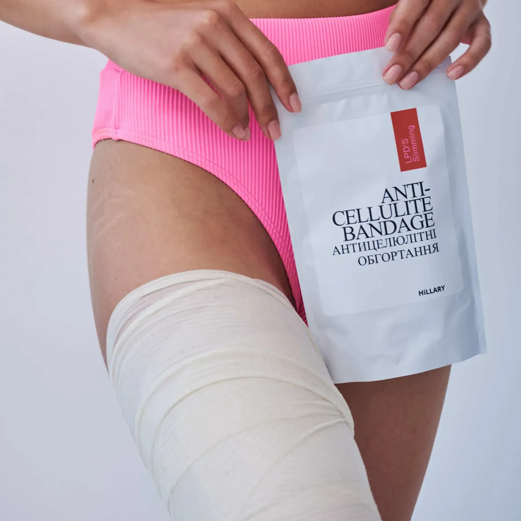 Антицеллюлитные липосомальные обертывания Hillary Anti-cellulite Bandage LPD'S Slimming фото 