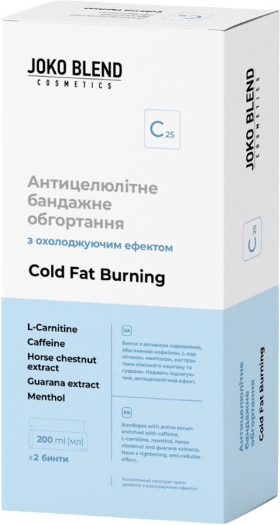 Антицеллюлитное бандажное обертывание Joko Blend Cold Fat Burning с охлаждающим эффектом фото 3