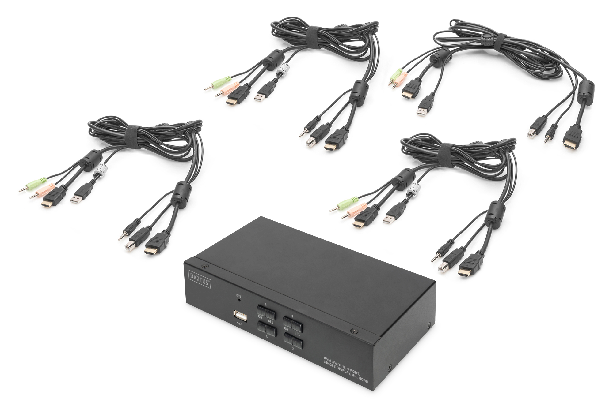 KVM-переключатель DIGITUS Desktop HDMI, 4 Port (DS-12880) фото 